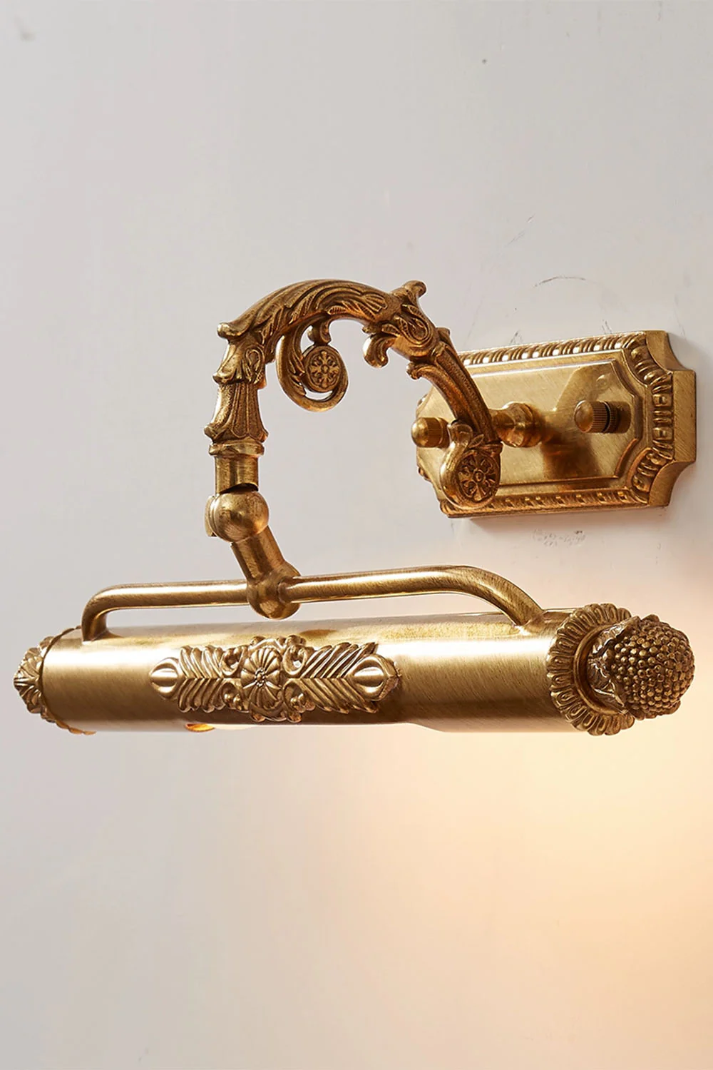 French Retro Cylindrical Copper Wall Lamp - Image 15