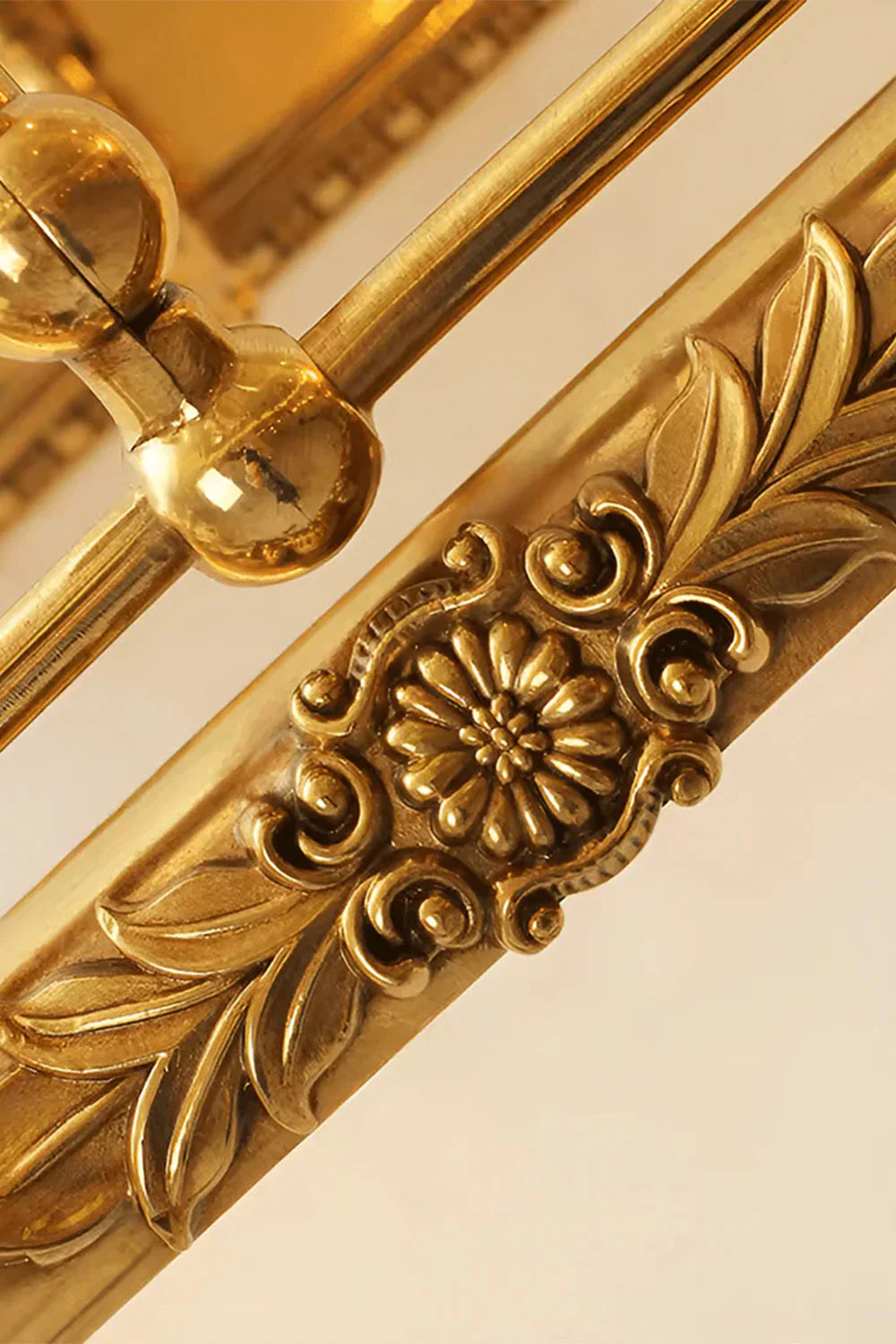 French Retro Cylindrical Copper Wall Lamp - Image 9