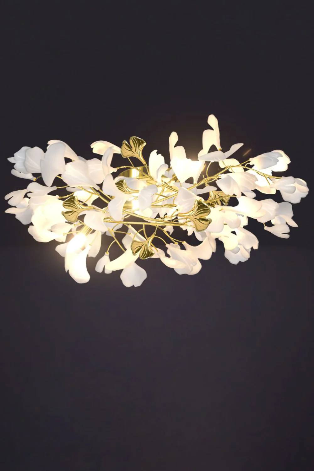 Cermaic Leaf Gingko Ceiling Lamp - Image 12
