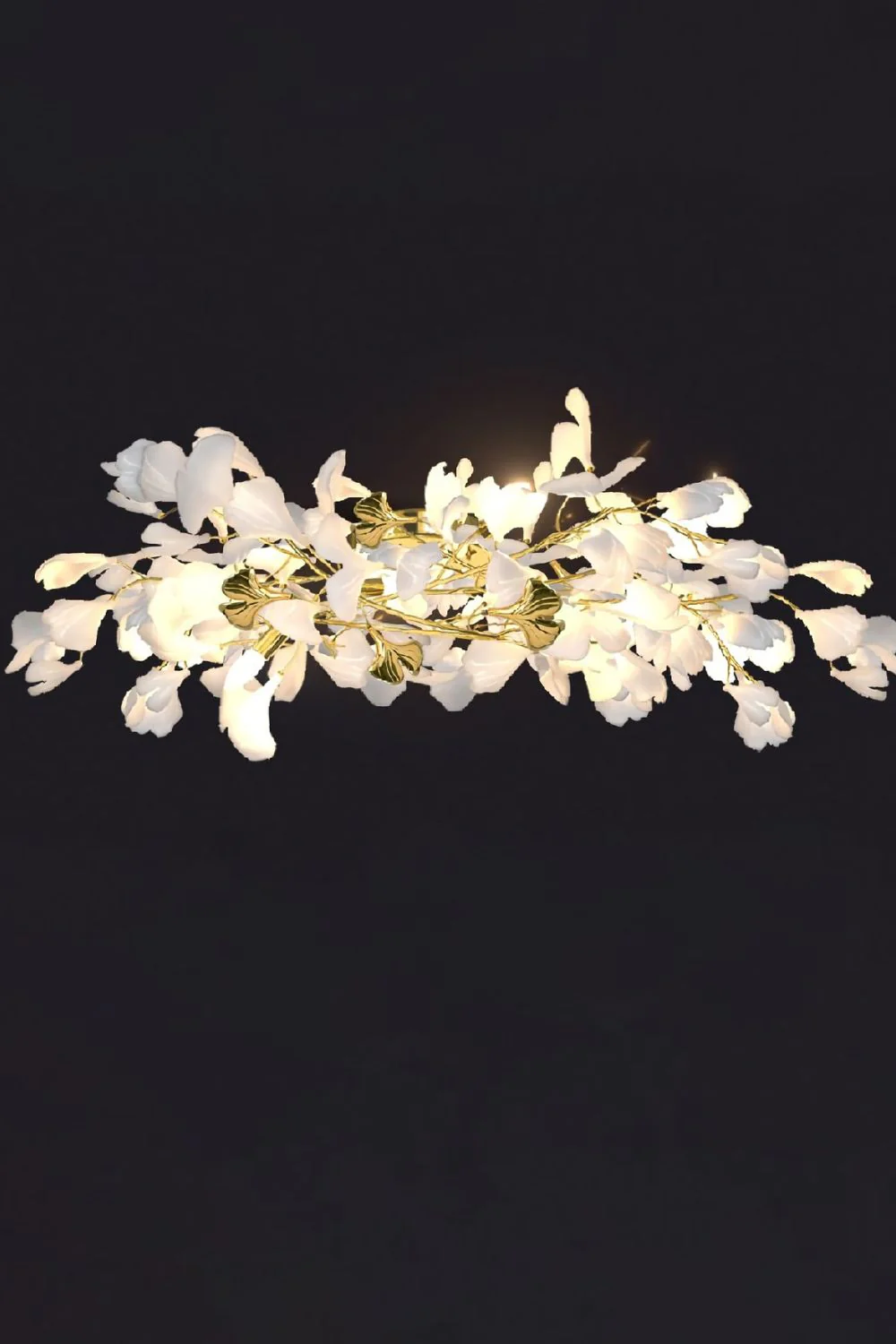 Cermaic Leaf Gingko Ceiling Lamp - Image 13