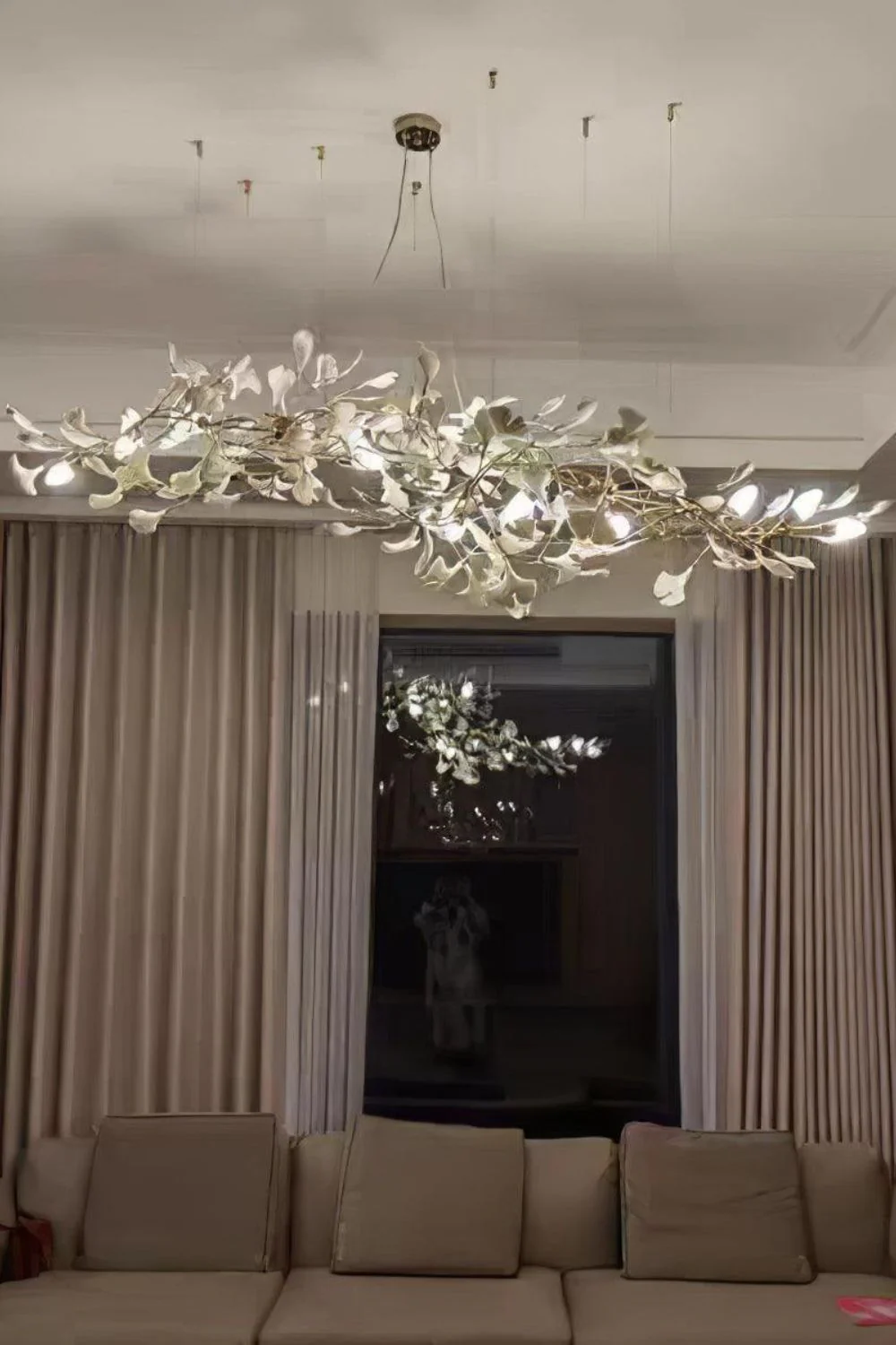 Cermaic Leaf Gingko Chandelier B - Image 10