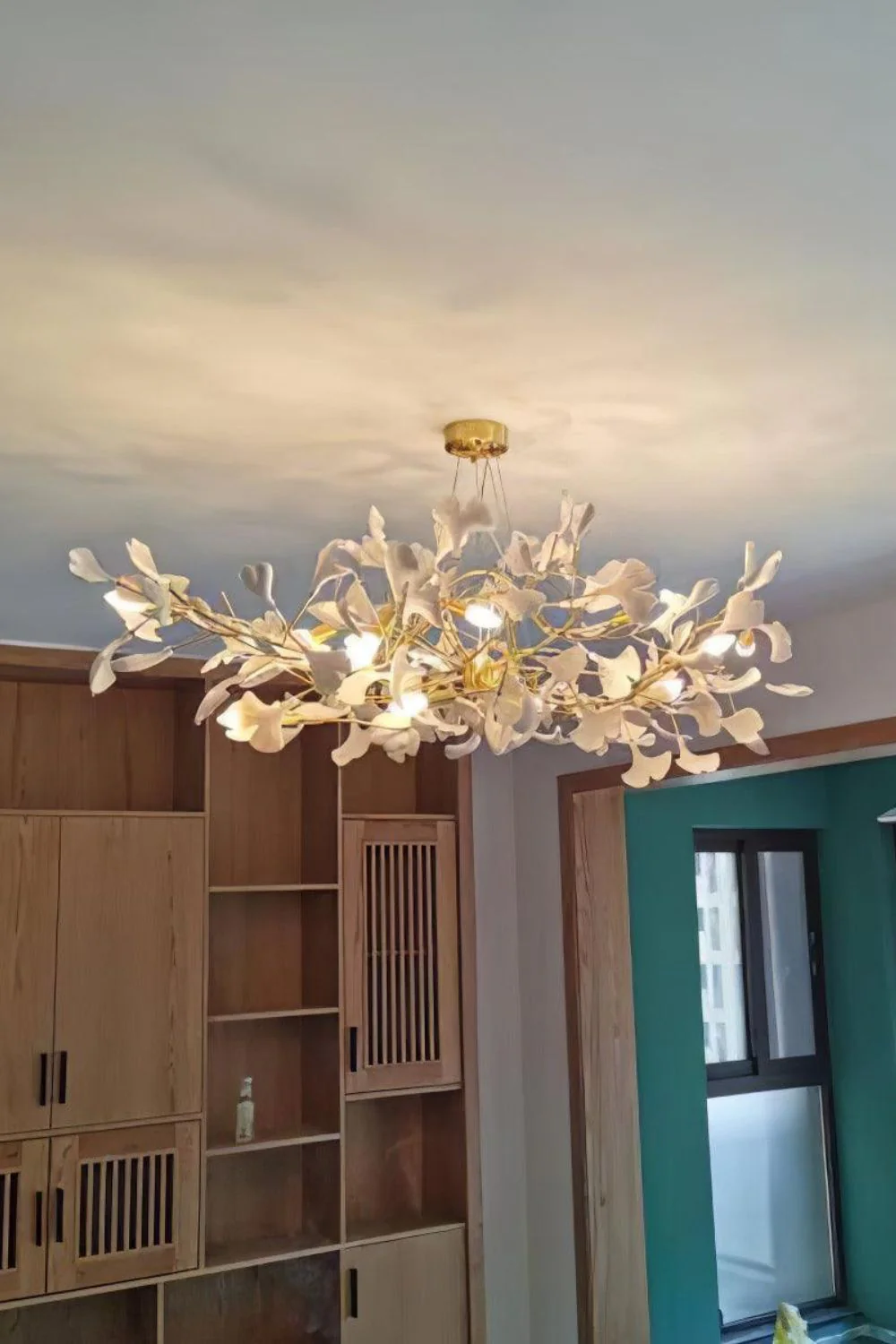 Cermaic Leaf Gingko Chandelier B - Image 11