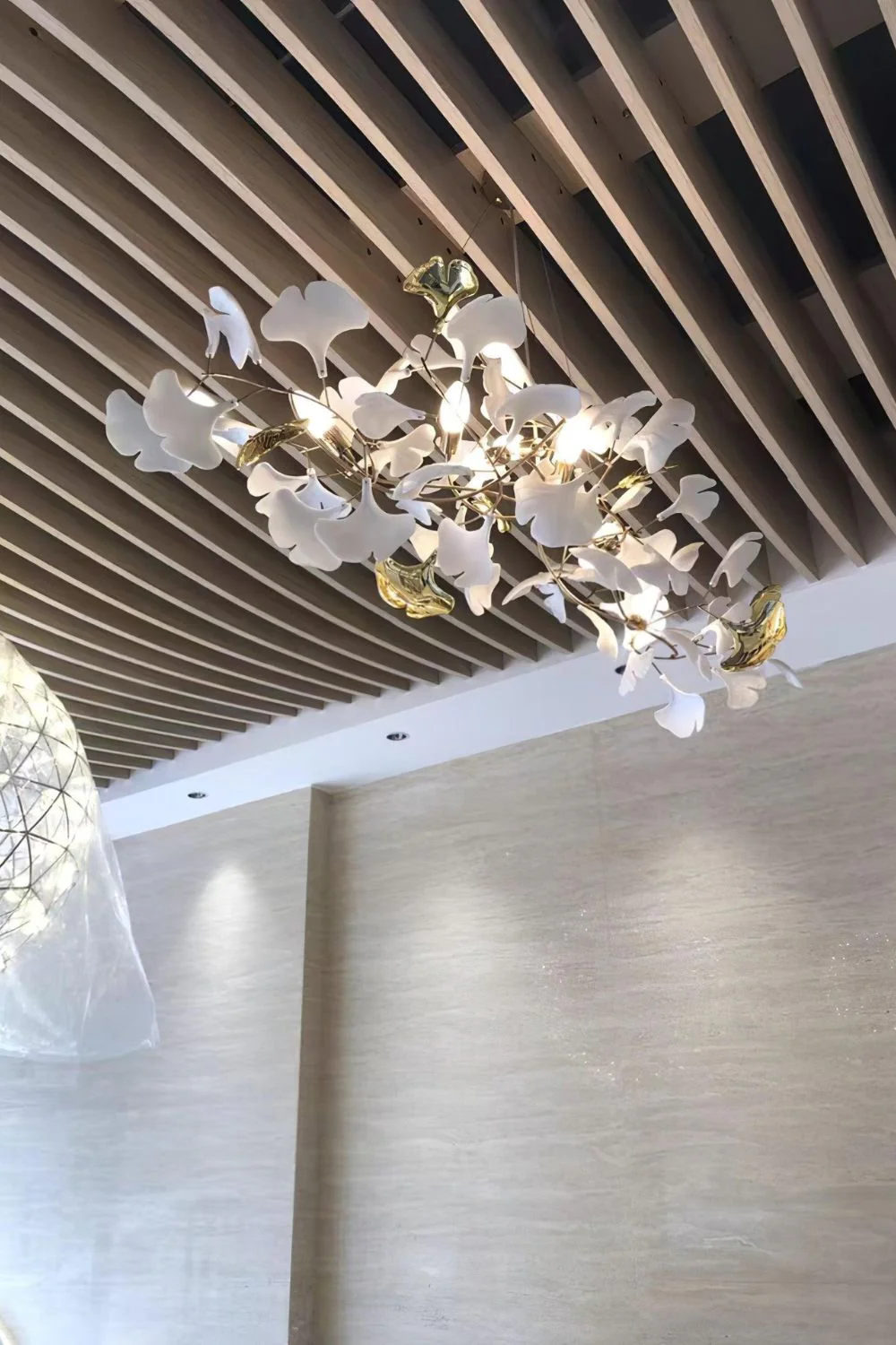 Cermaic Leaf Gingko Chandelier B - Image 13