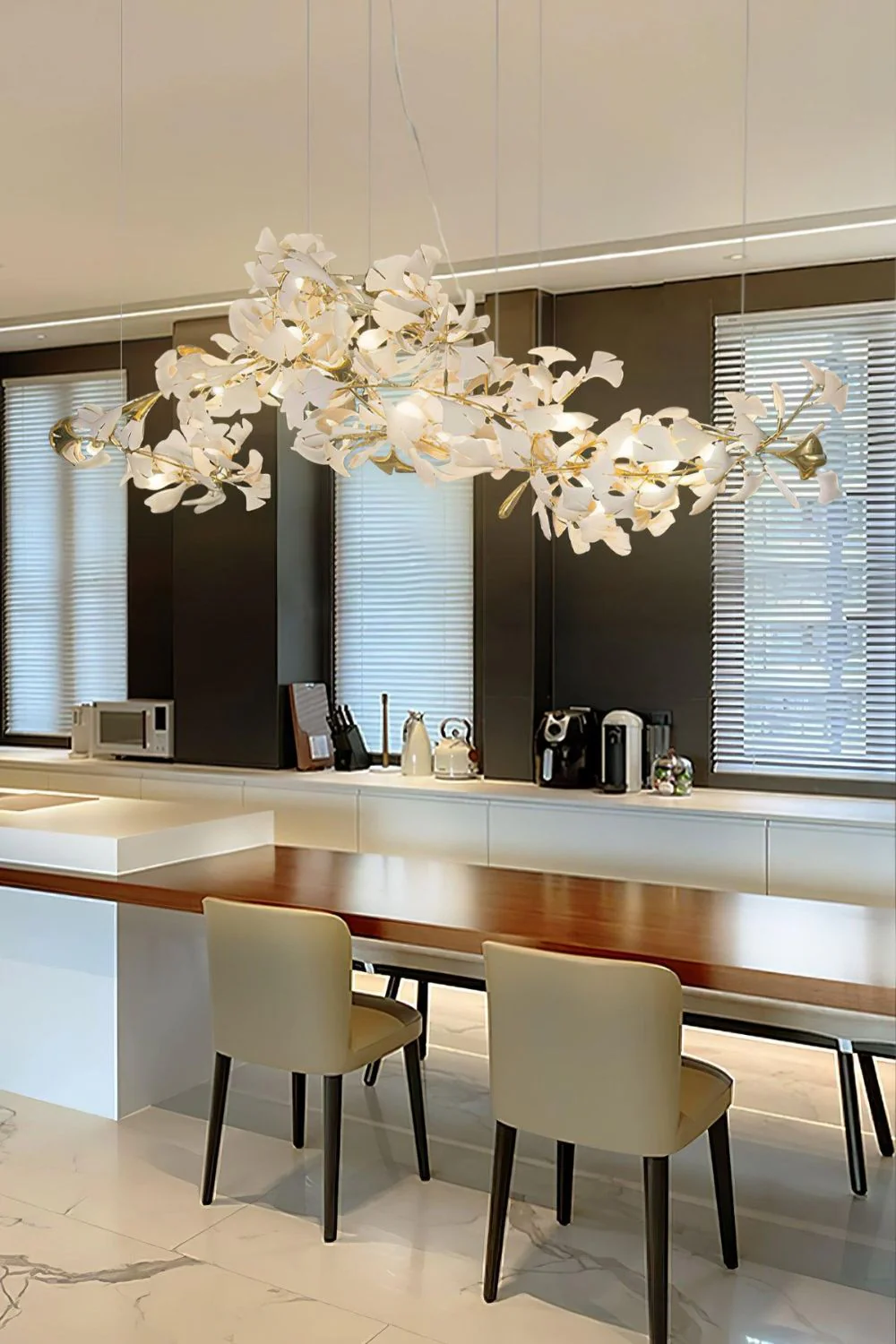 Cermaic Leaf Gingko Chandelier B - Image 14