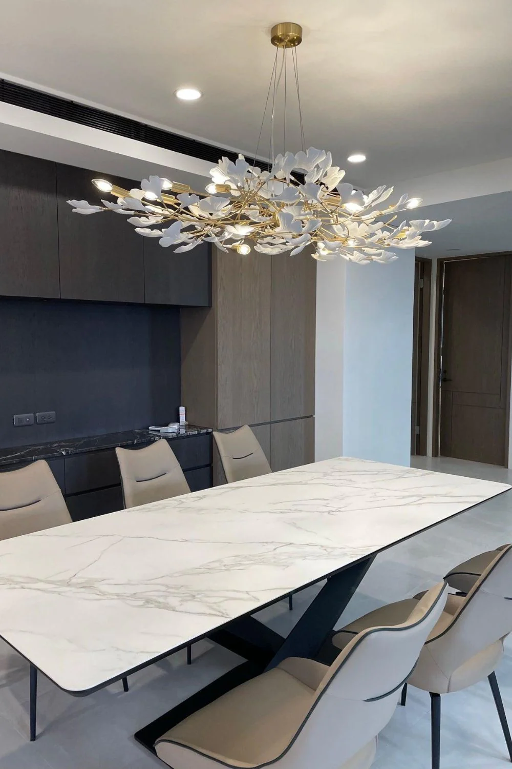 Cermaic Leaf Gingko Chandelier B - Image 18