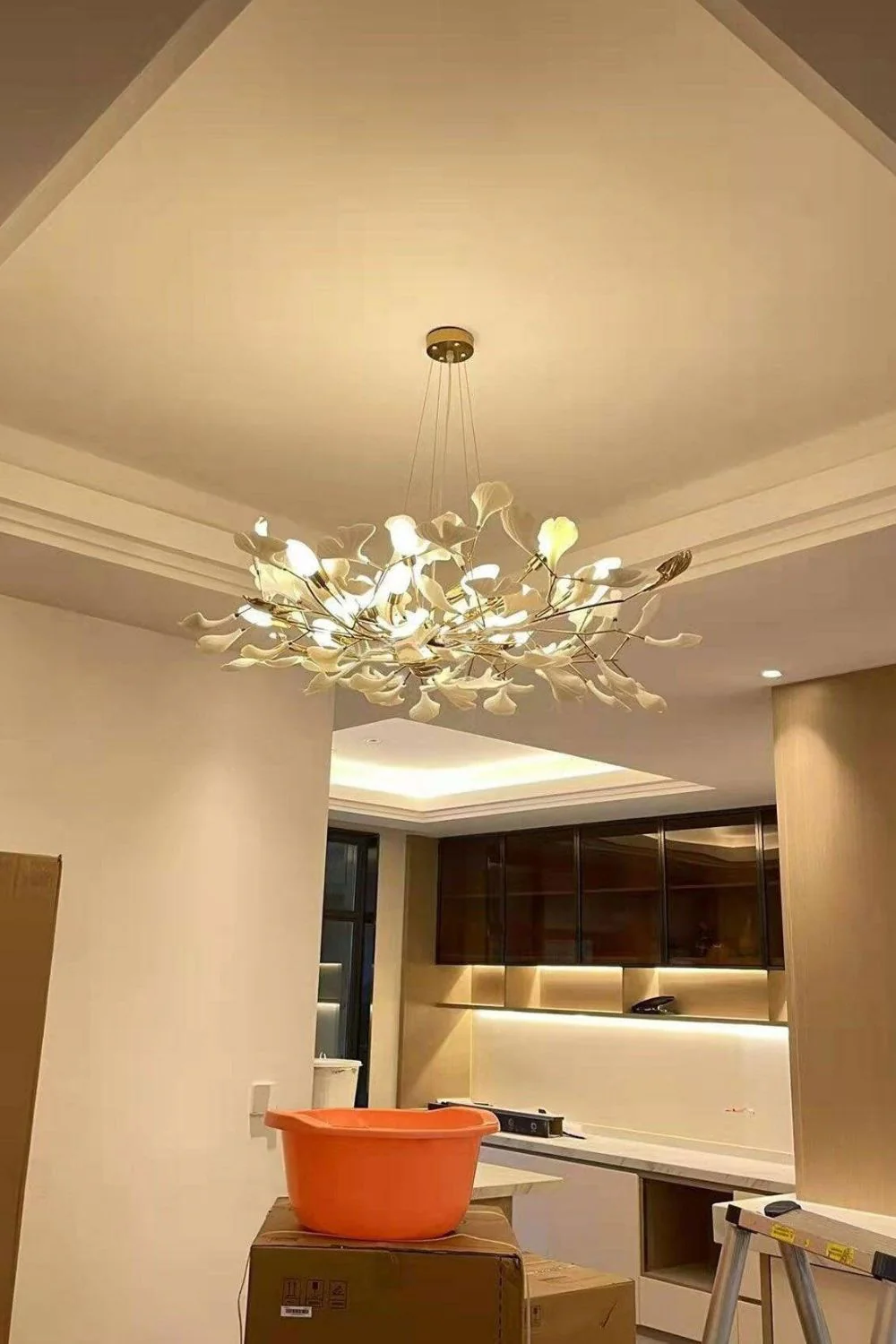 Cermaic Leaf Gingko Chandelier B - Image 19