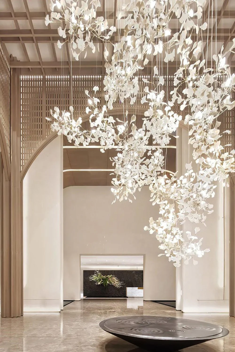 Cermaic Leaf Gingko Chandelier F - Image 14