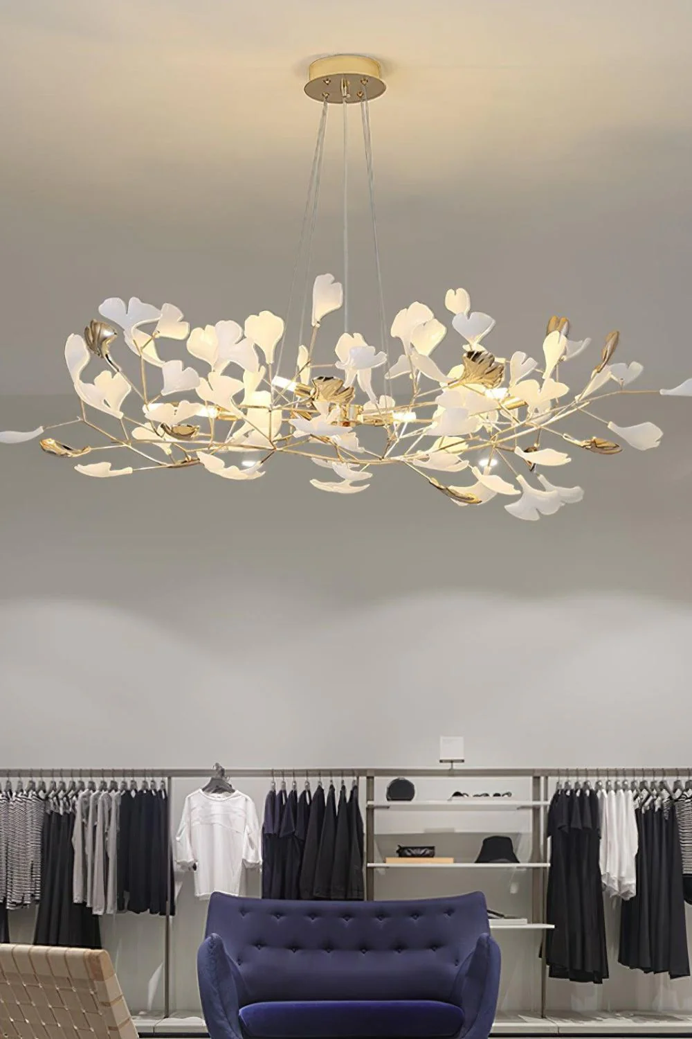 Cermaic Leaf Gingko Chandelier N - Image 17