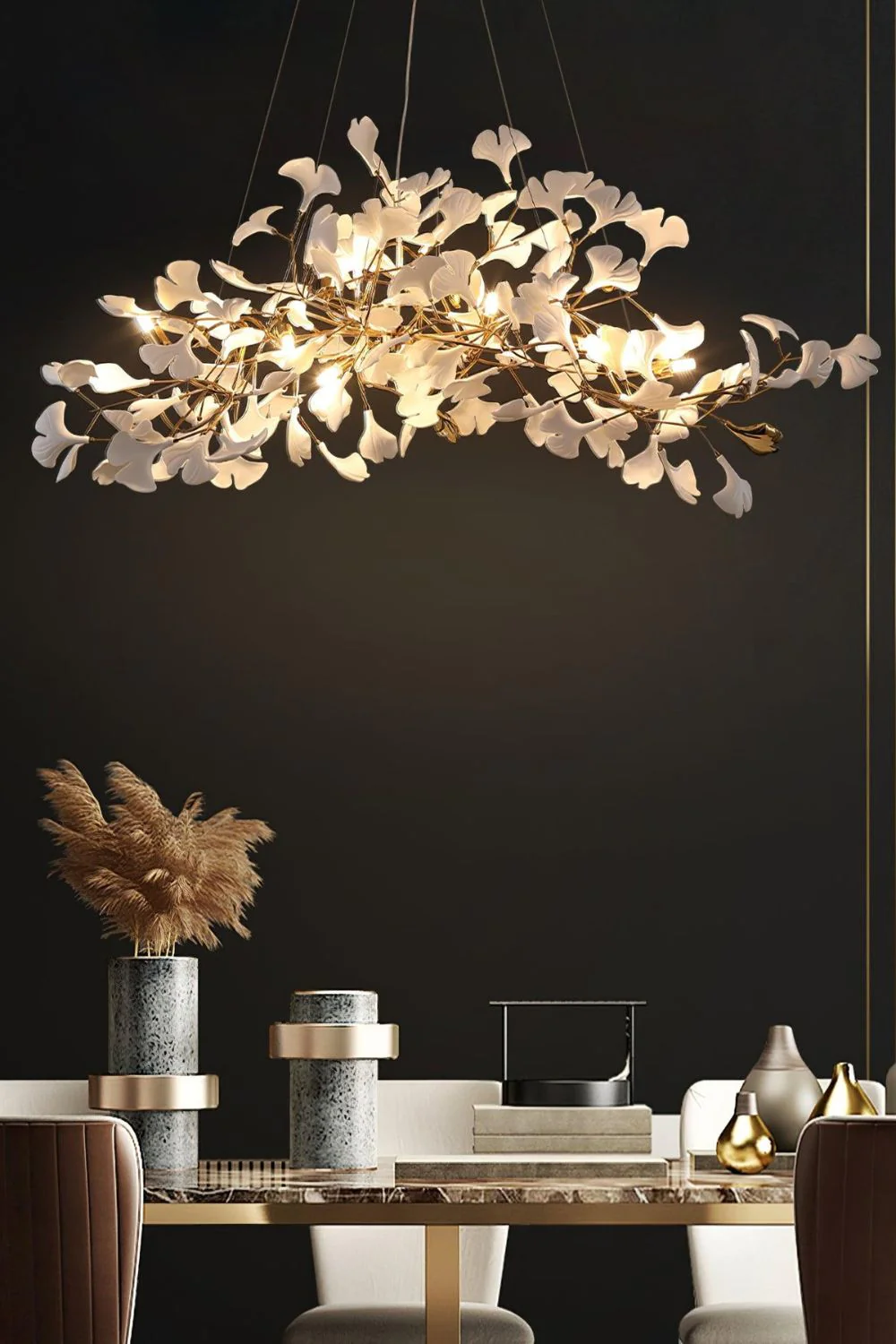 Cermaic Leaf Gingko Chandelier N - Image 2