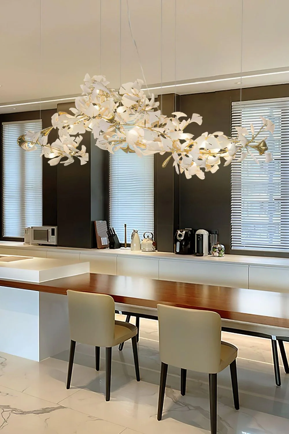 Cermaic Leaf Gingko Chandelier N - Image 3