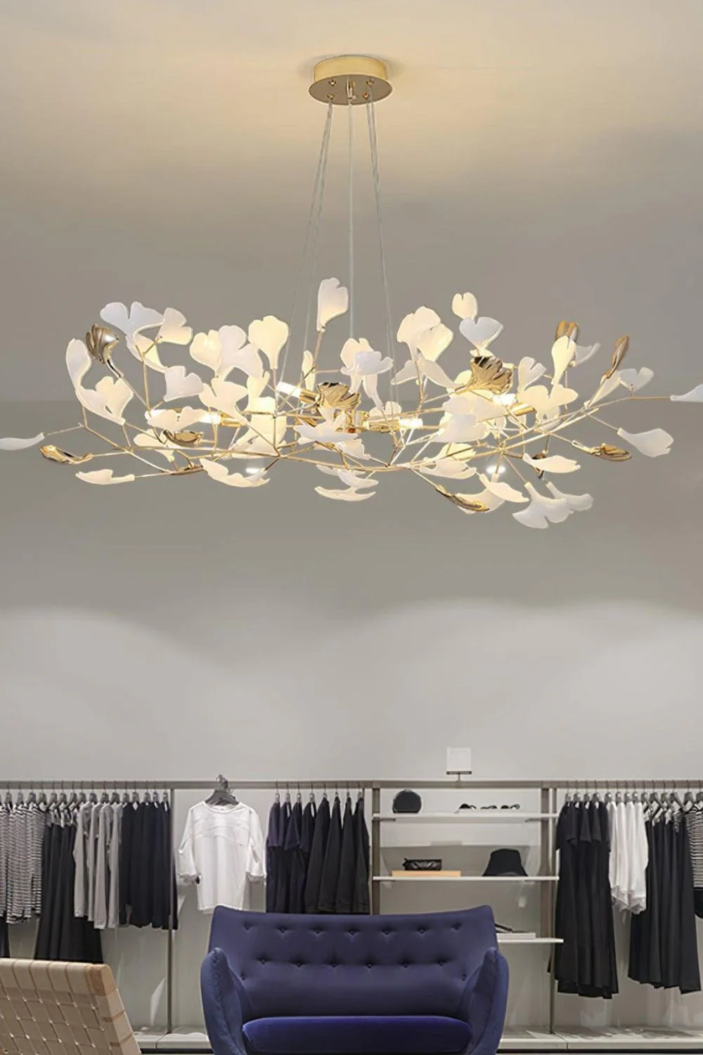 Cermaic Leaf Gingko Chandelier N - Image 7