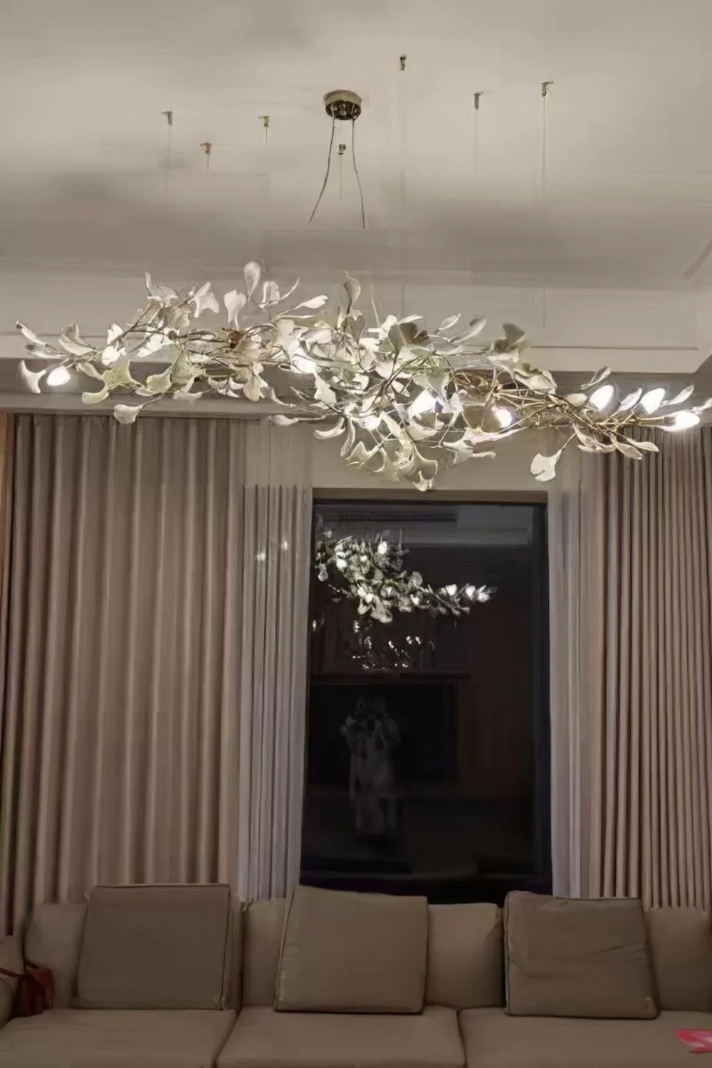 Cermaic Leaf Gingko Chandelier N - Image 8
