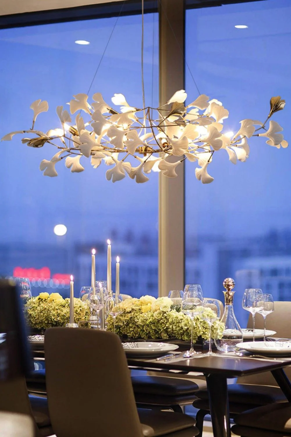 Cermaic Leaf Gingko Chandelier S - Image 10