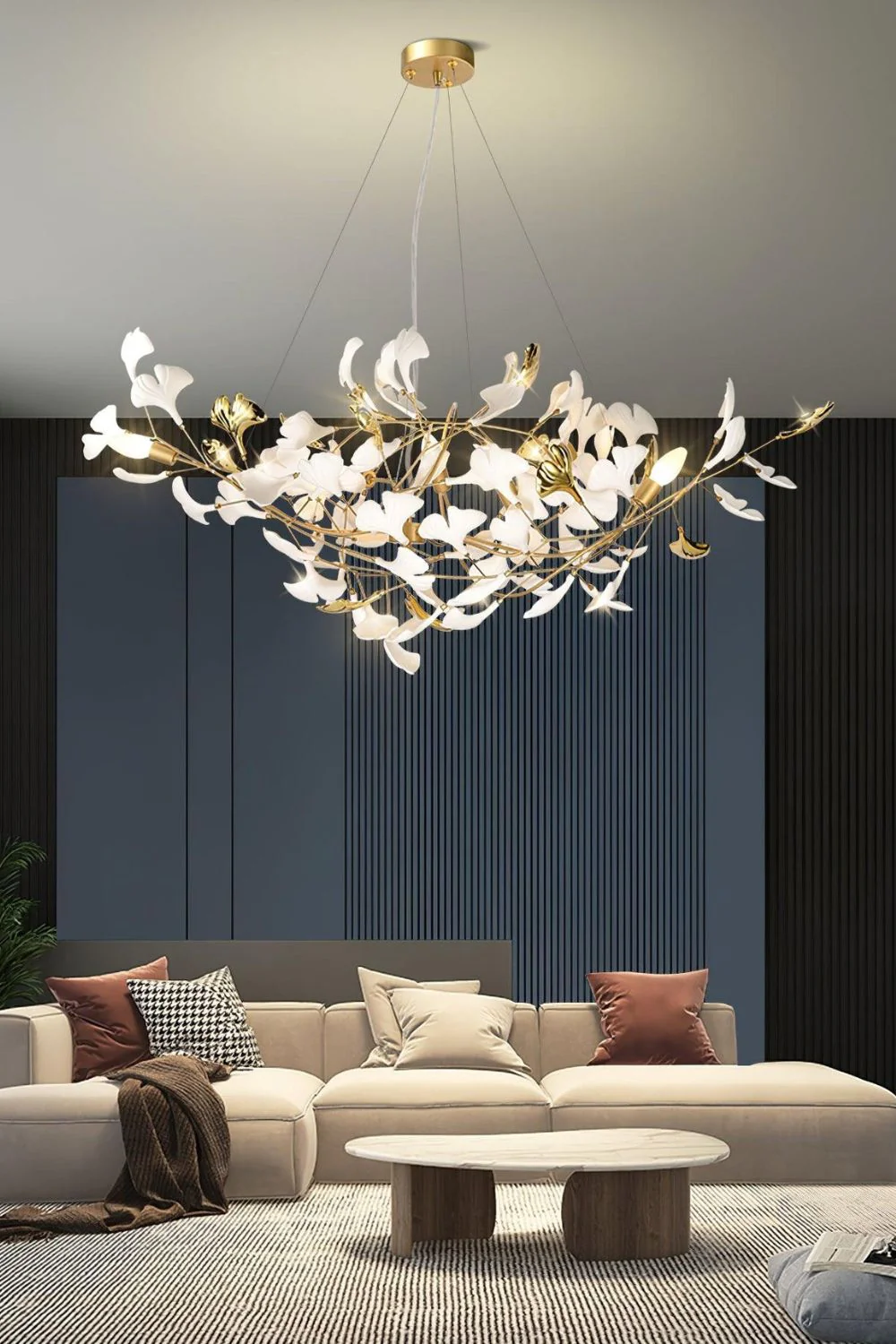 Cermaic Leaf Gingko Chandelier S - Image 11