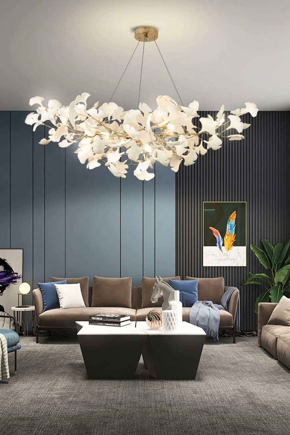 Cermaic Leaf Gingko Chandelier S - Image 12
