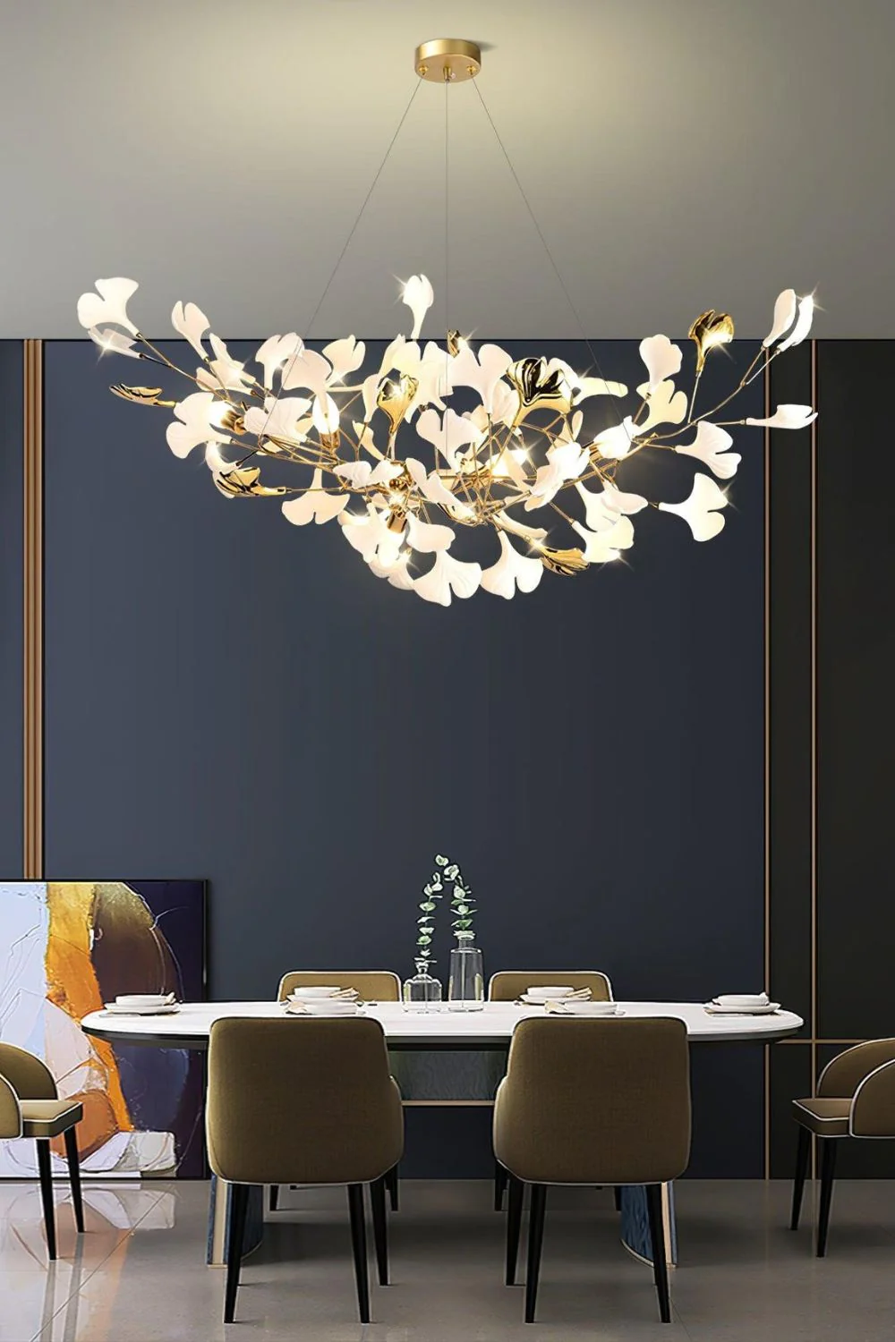 Cermaic Leaf Gingko Chandelier S - Image 13