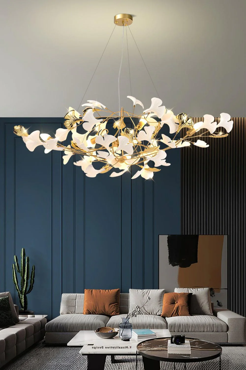 Cermaic Leaf Gingko Chandelier S - Image 14
