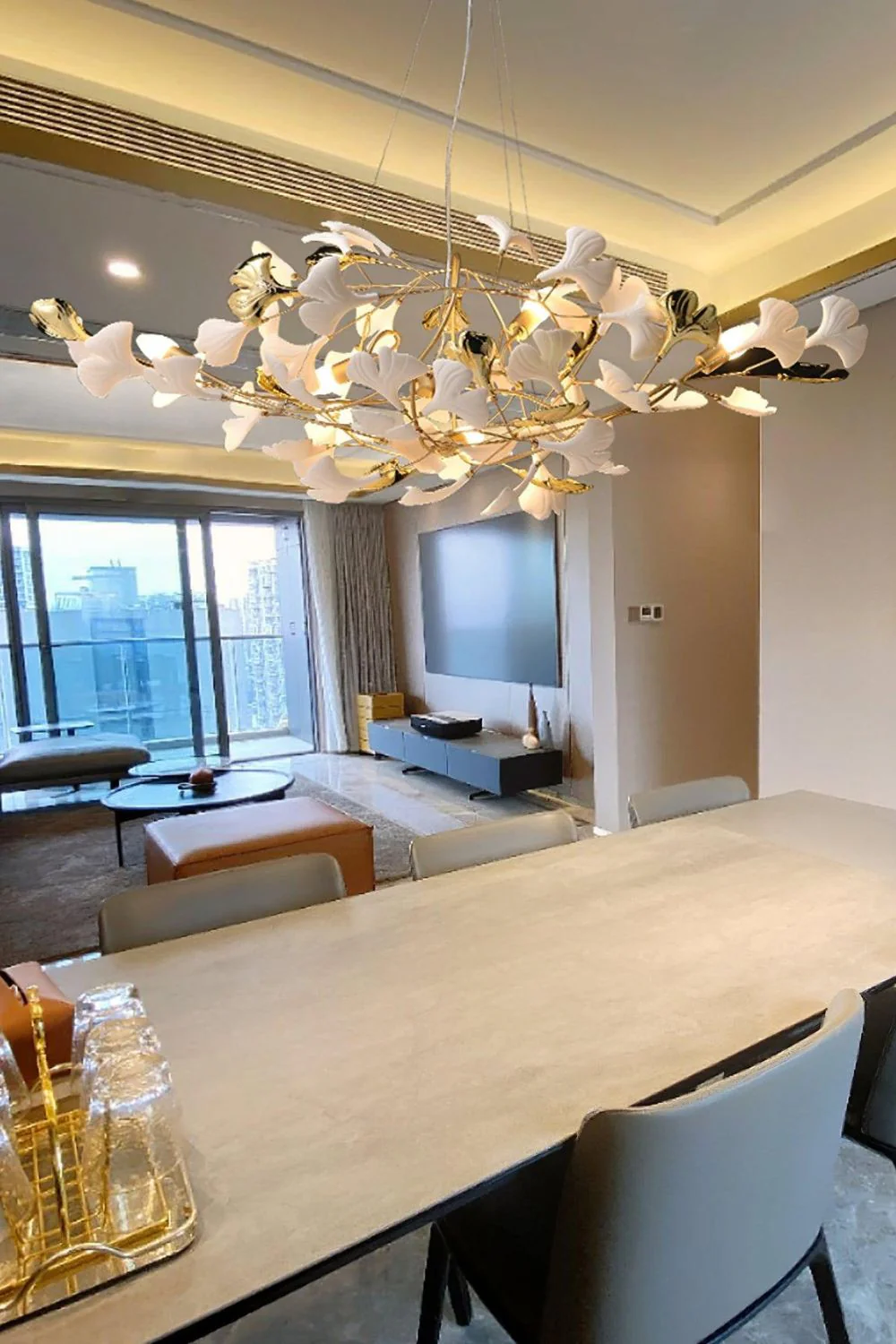 Cermaic Leaf Gingko Chandelier S - Image 16
