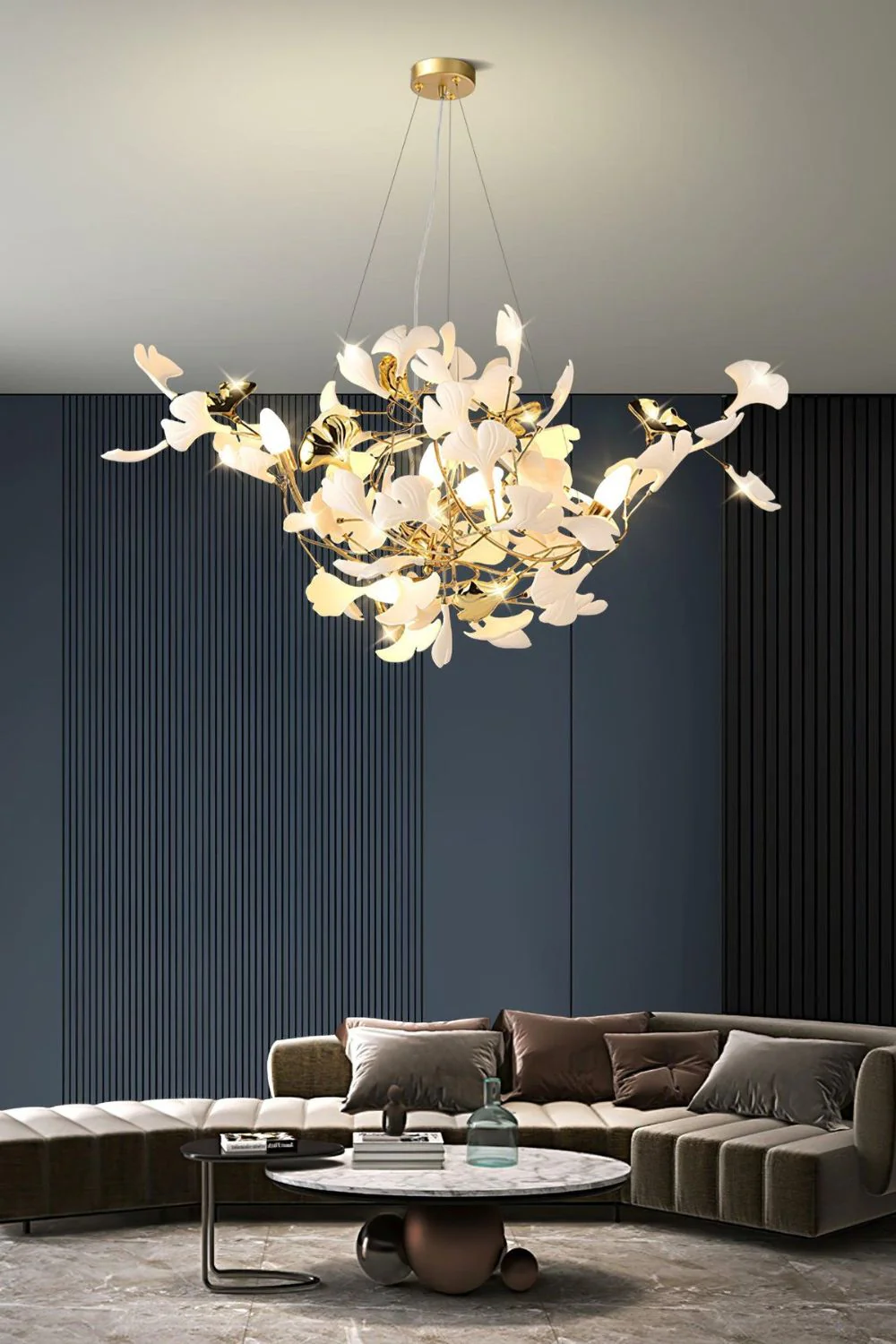 Cermaic Leaf Gingko Chandelier S - Image 5