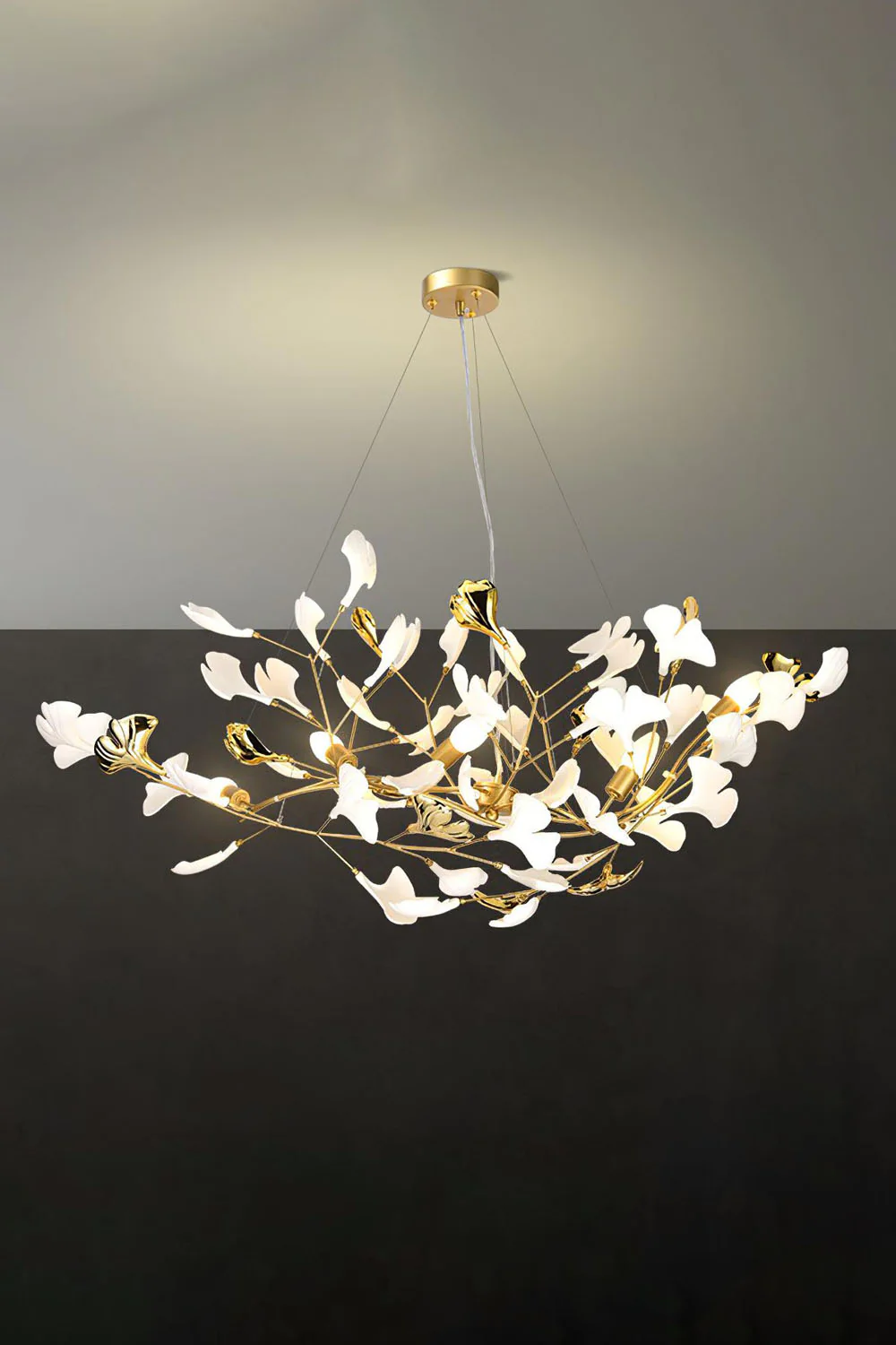 Cermaic Leaf Gingko Chandelier S - Image 8