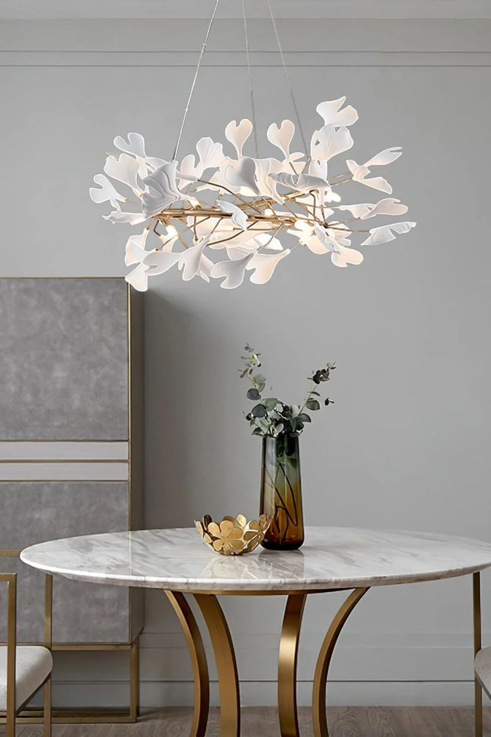 Cermaic Leaf Gingko Chandelier U - Image 15