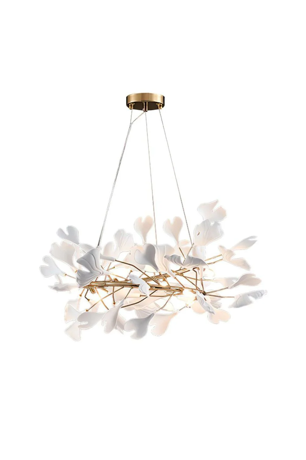 Cermaic Leaf Gingko Chandelier U - Image 19