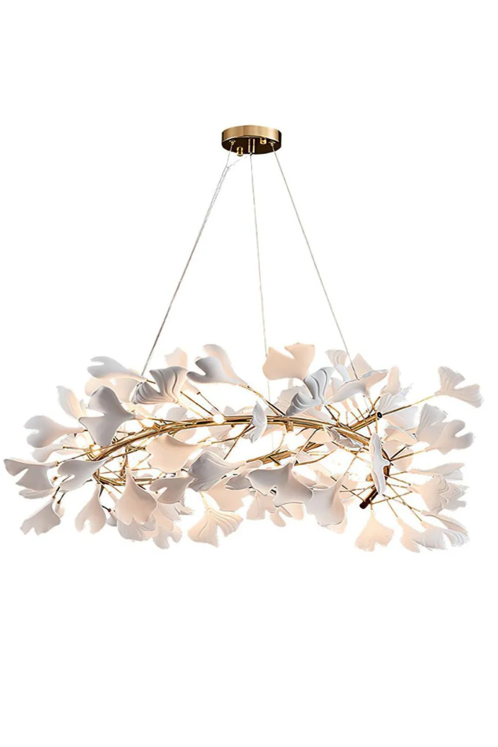 Cermaic Leaf Gingko Chandelier U - Image 23