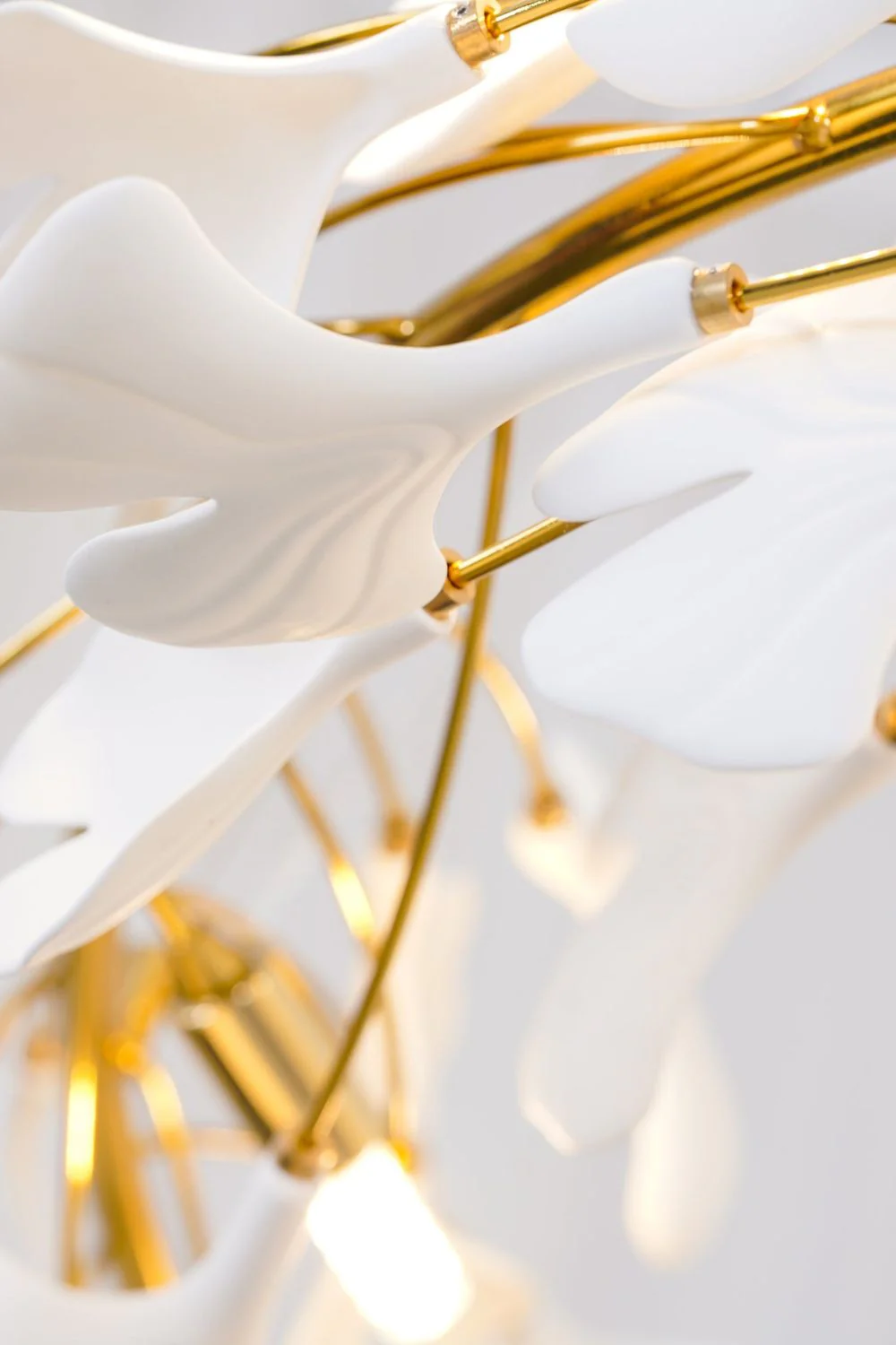 Cermaic Leaf Gingko Chandelier U - Image 26