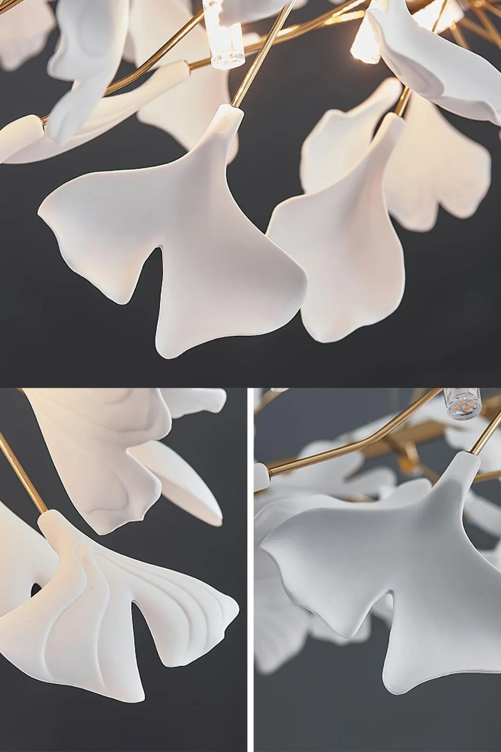 Cermaic Leaf Gingko Chandelier U - Image 31