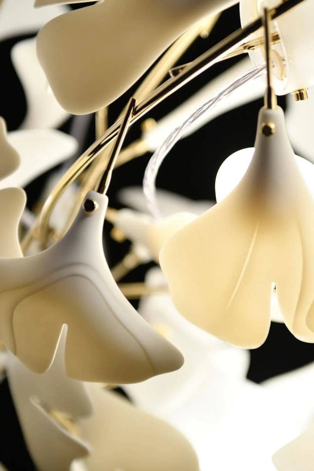 Cermaic Leaf Gingko Chandelier U - Image 33