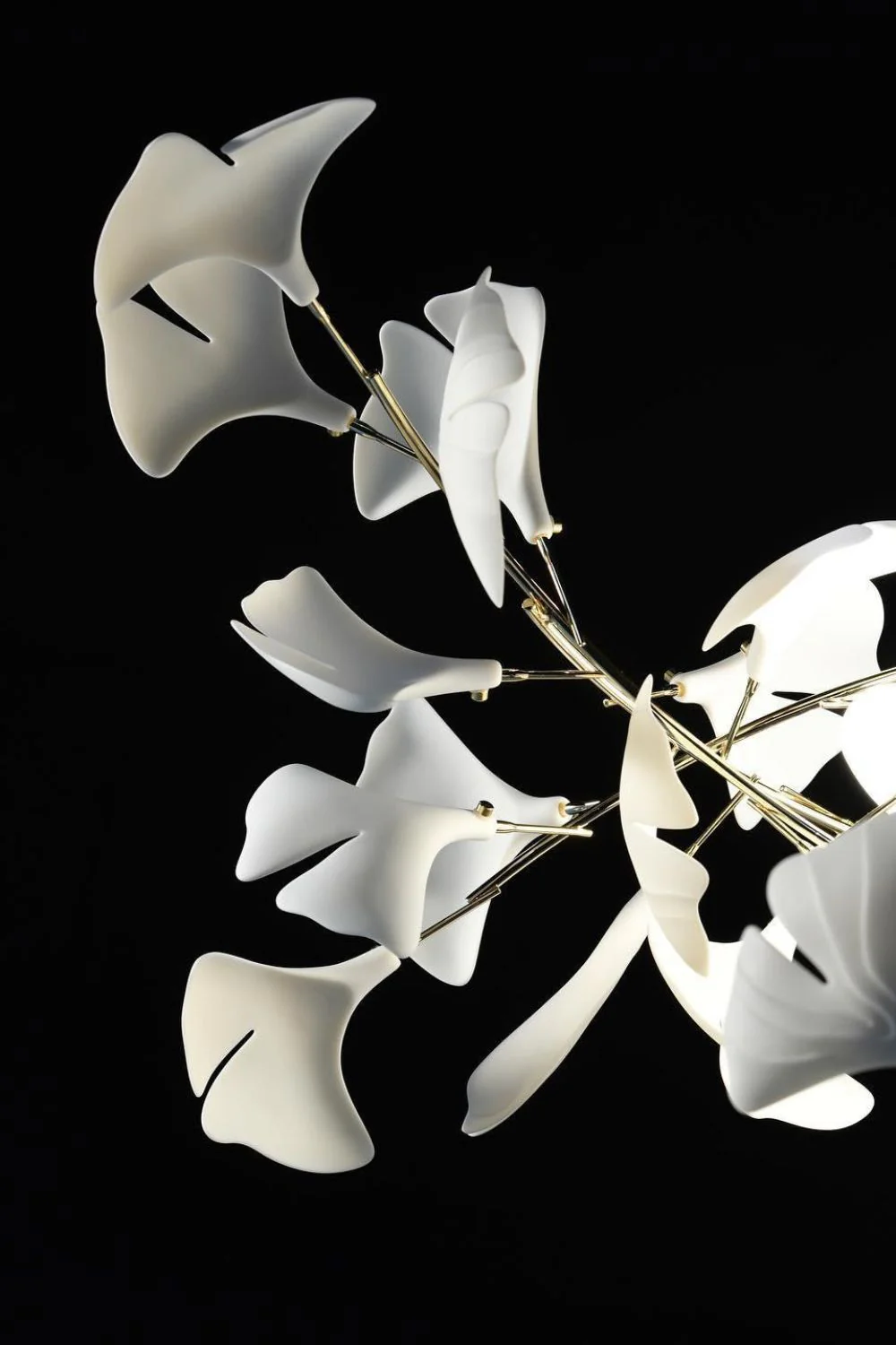 Cermaic Leaf Gingko Chandelier U - Image 35