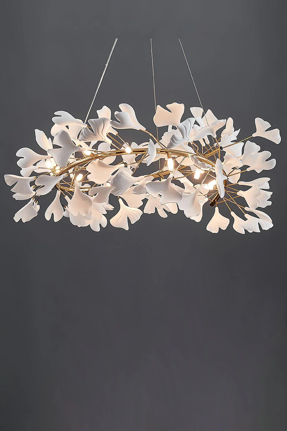 Cermaic Leaf Gingko Chandelier U - Image 39