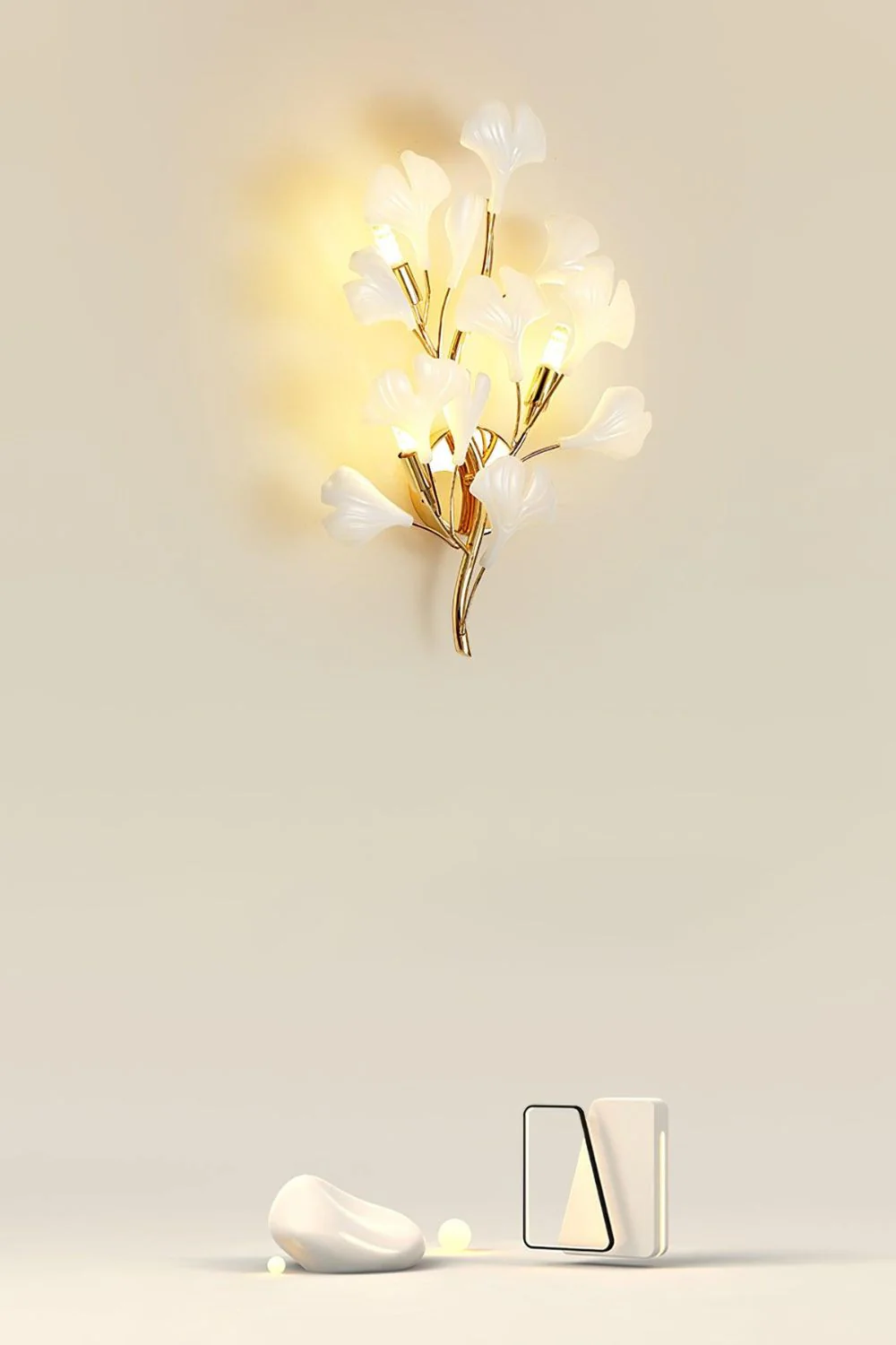 Cermaic Leaf Gingko Wall Lamp - Image 43