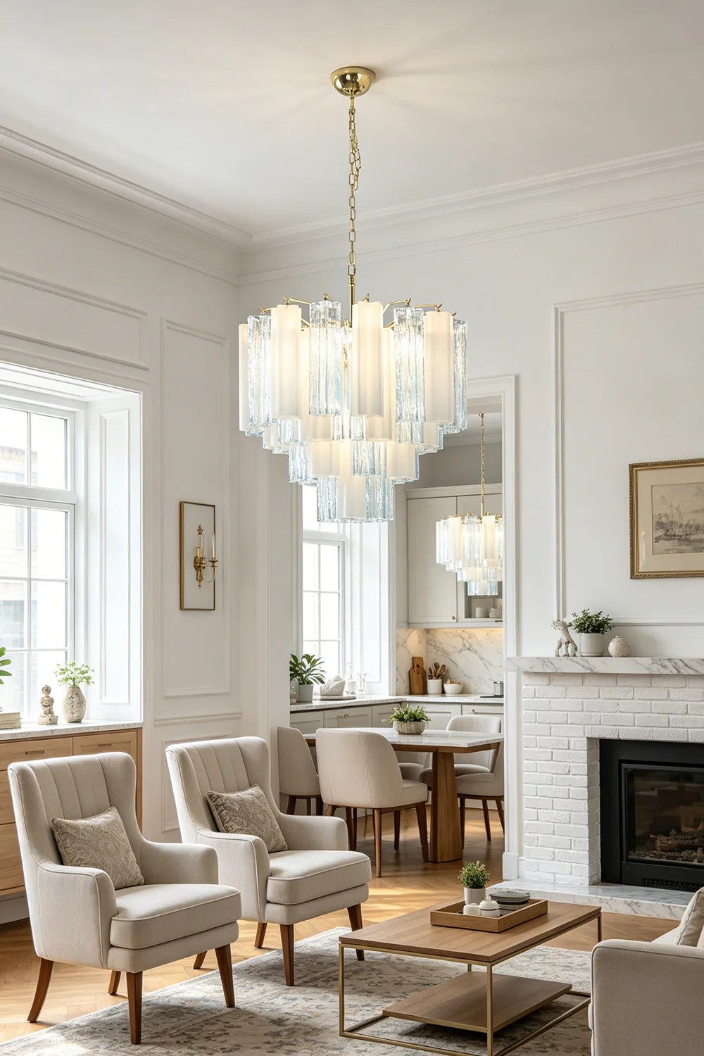 Glacier Ice Glass Chandelier - Image 3