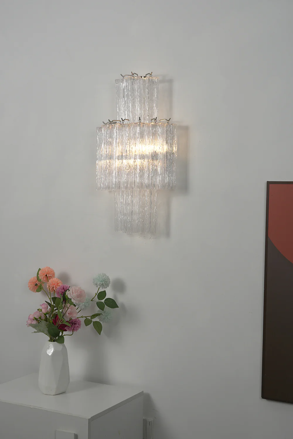Glacier Modern Tiered Glass Wall Light - Image 12