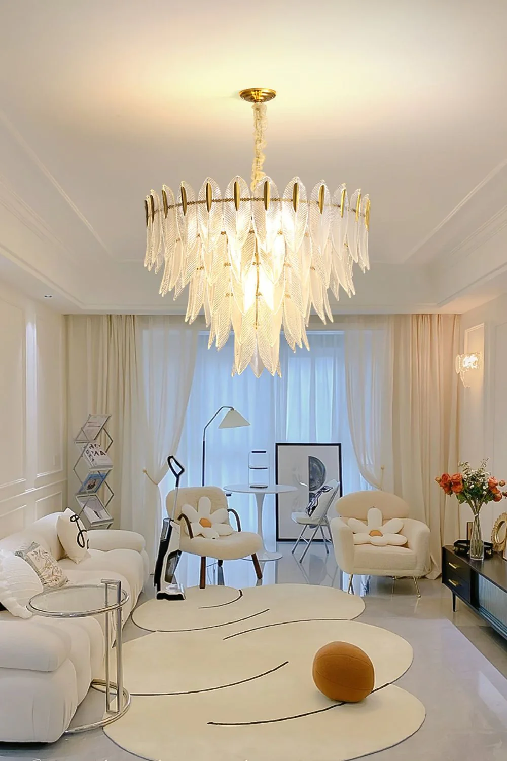 Glass Feathers Chandelier - Image 4