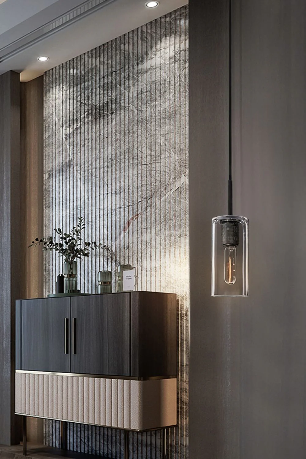 Glass Shaded Pendant Light - Image 2