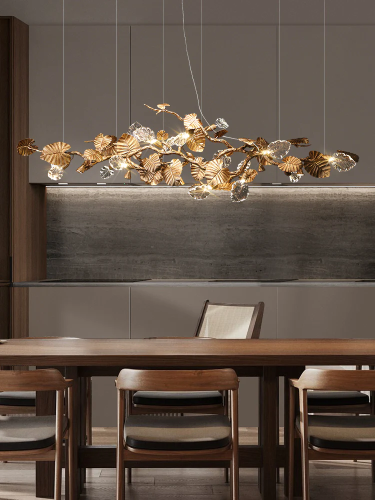 Gold Leaf Chandelier - Image 13