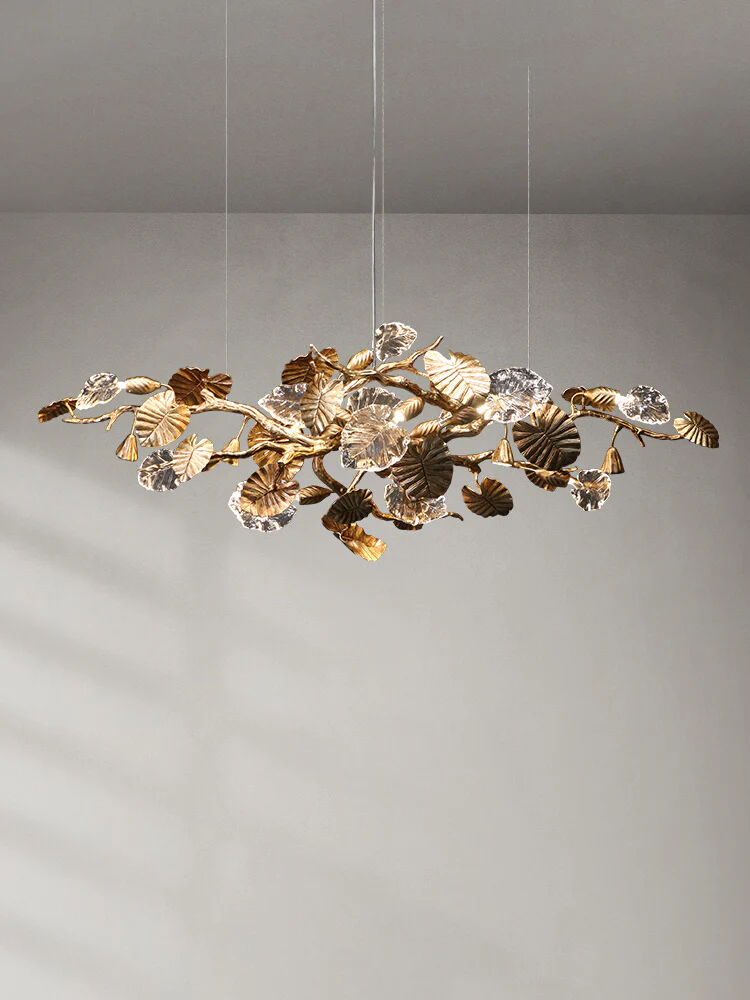 Gold Leaf Chandelier - Image 3