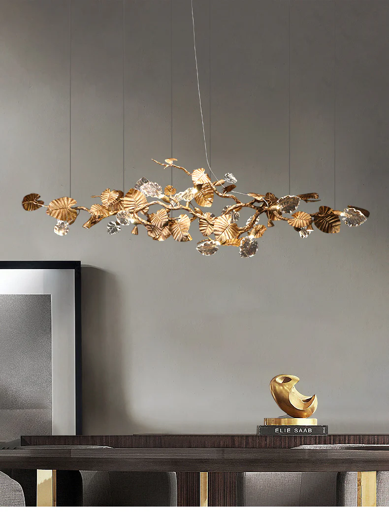 Gold Leaf Chandelier - Image 4
