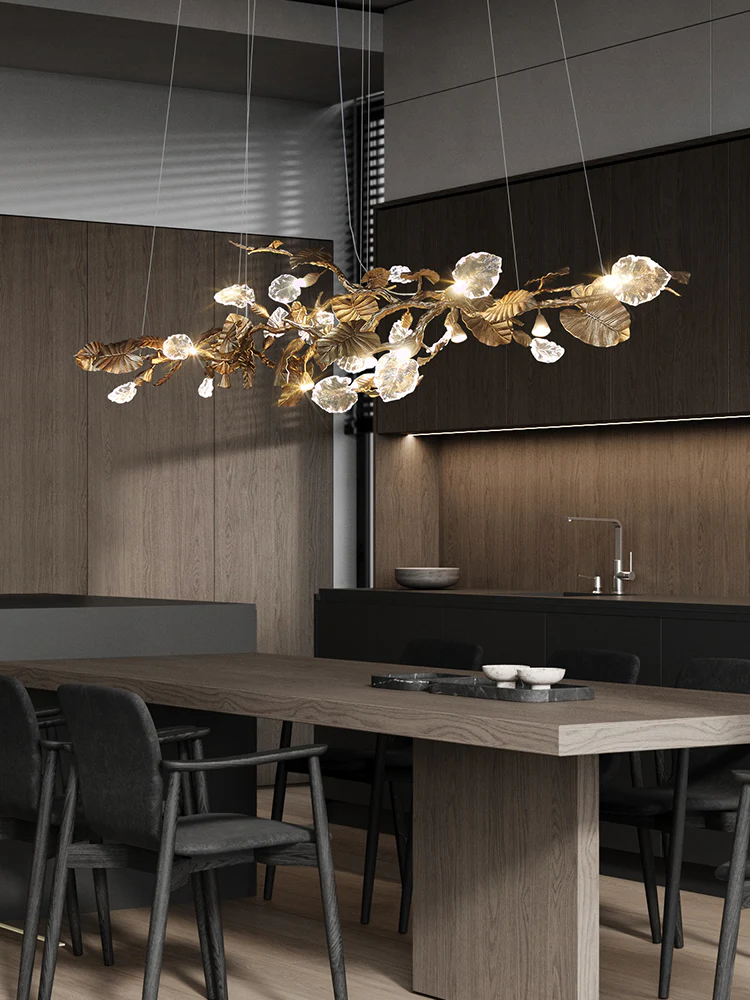 Gold Leaf Chandelier - Image 6