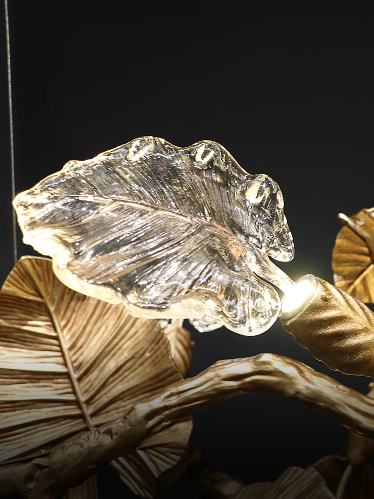 Gold Leaf Chandelier - Image 9