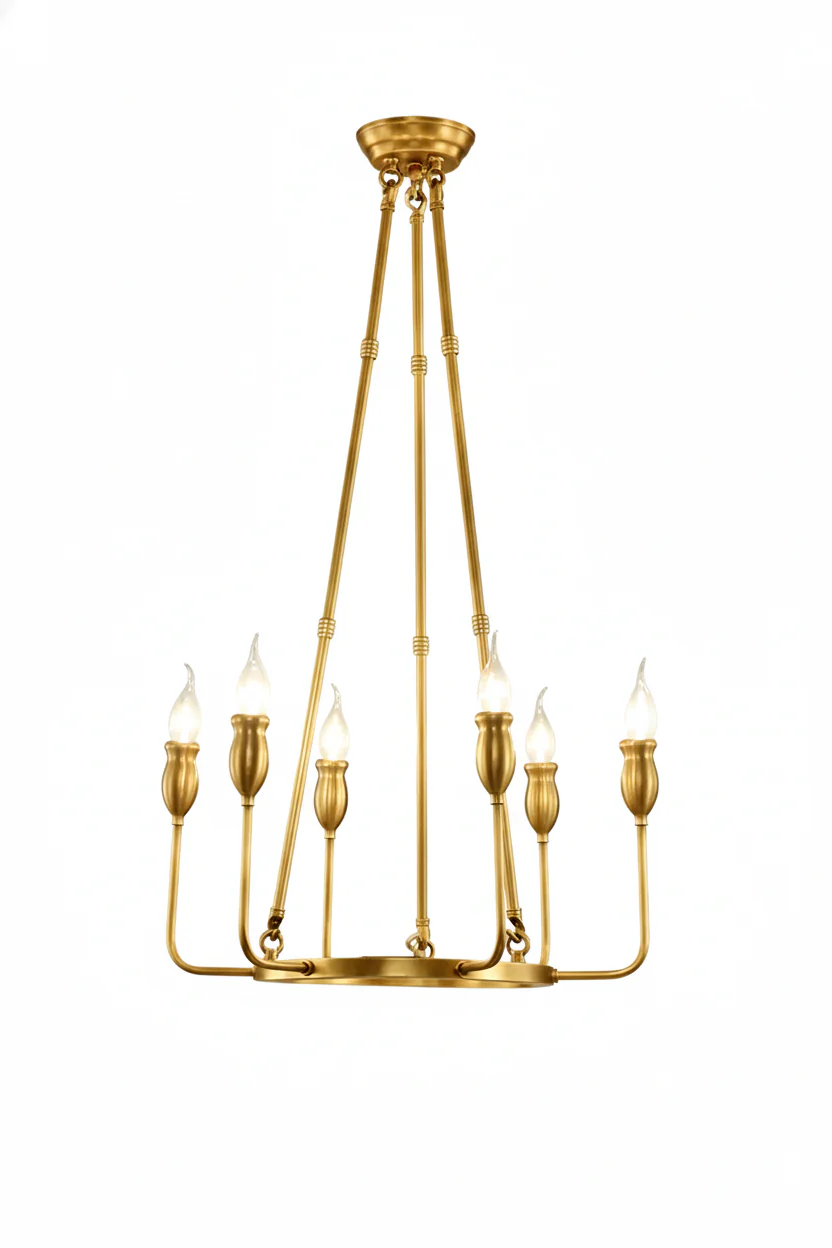 Golden Ring Candle-Arm Chandelier - Image 13