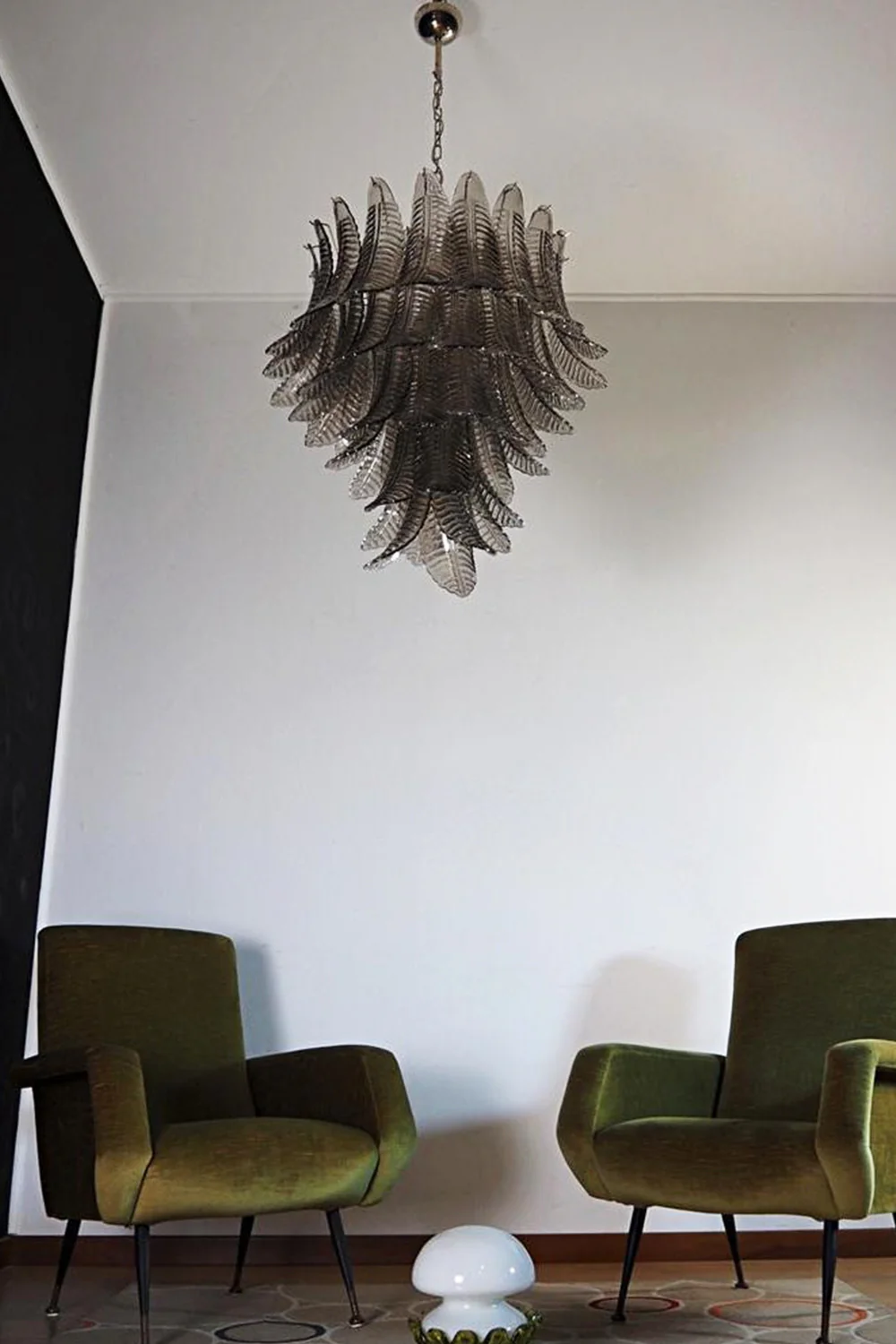 Gray Art Leaf Chandelier - Image 6