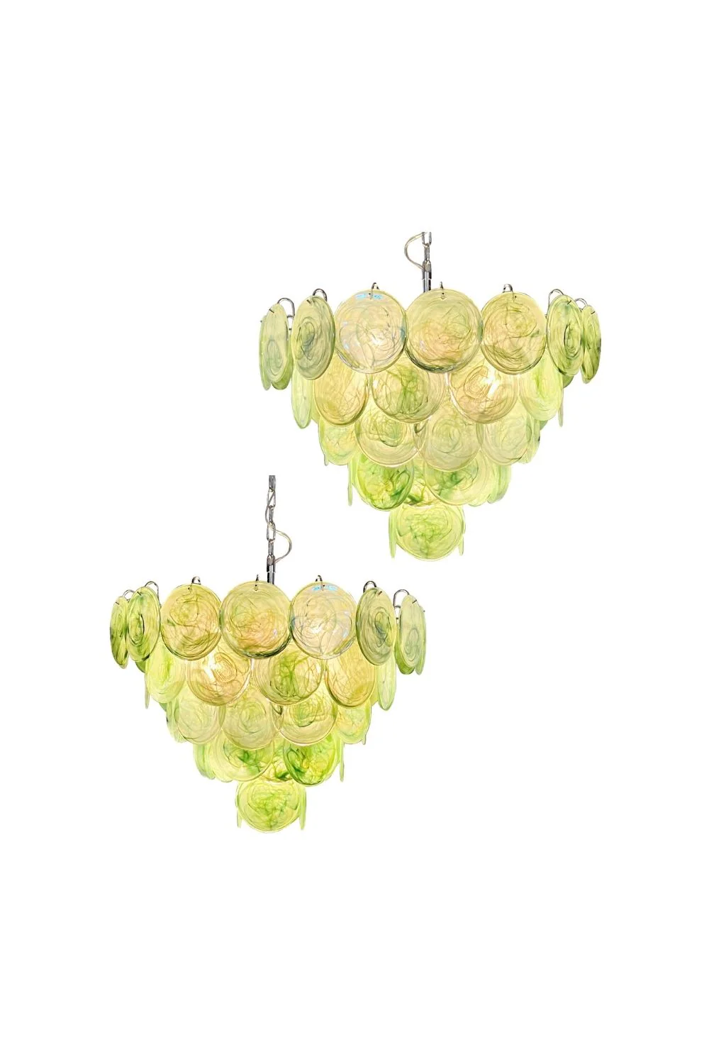 Green Glass High Quality Art Iridescent Chandelier - Image 20