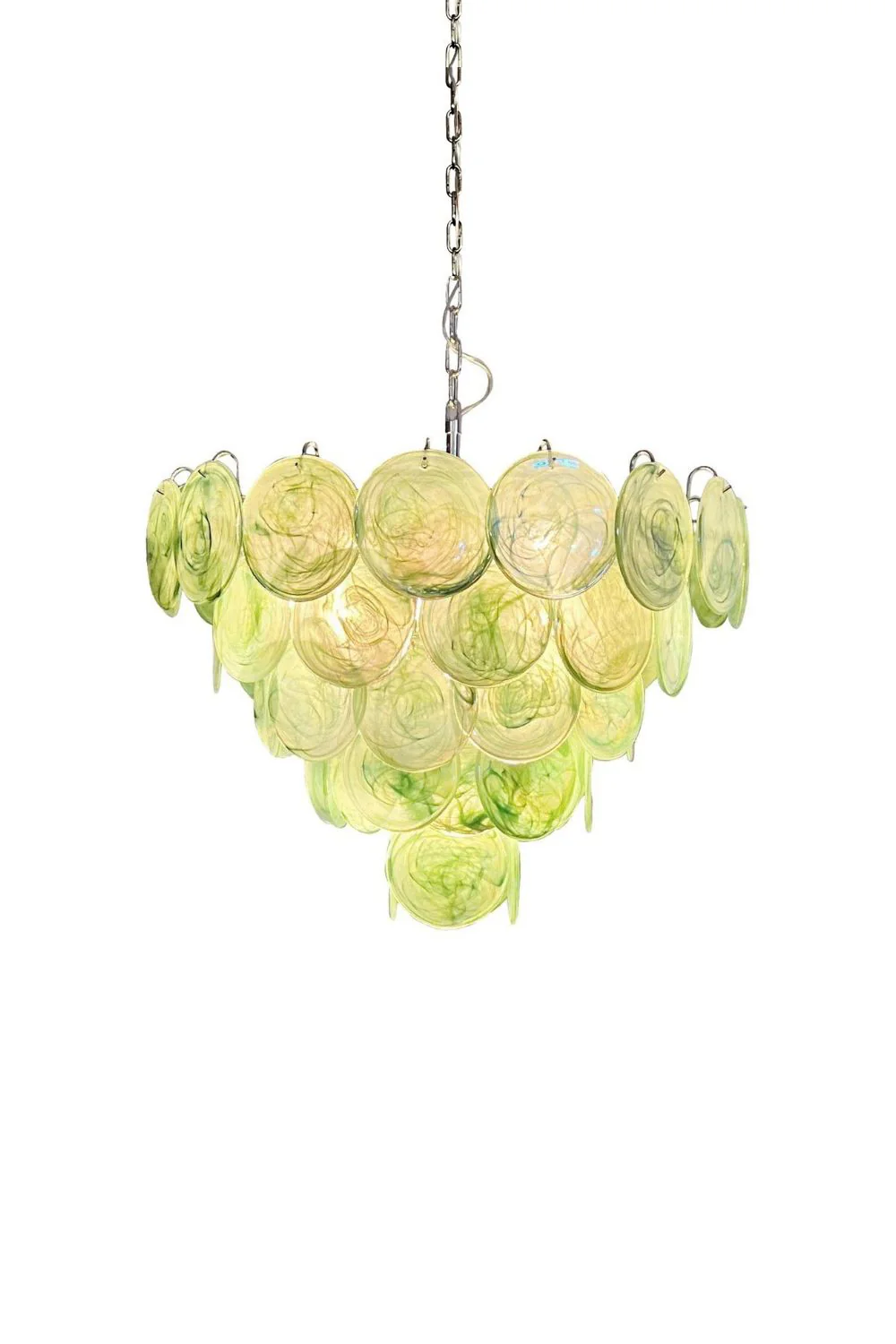 Green Glass High Quality Art Iridescent Chandelier - Image 21