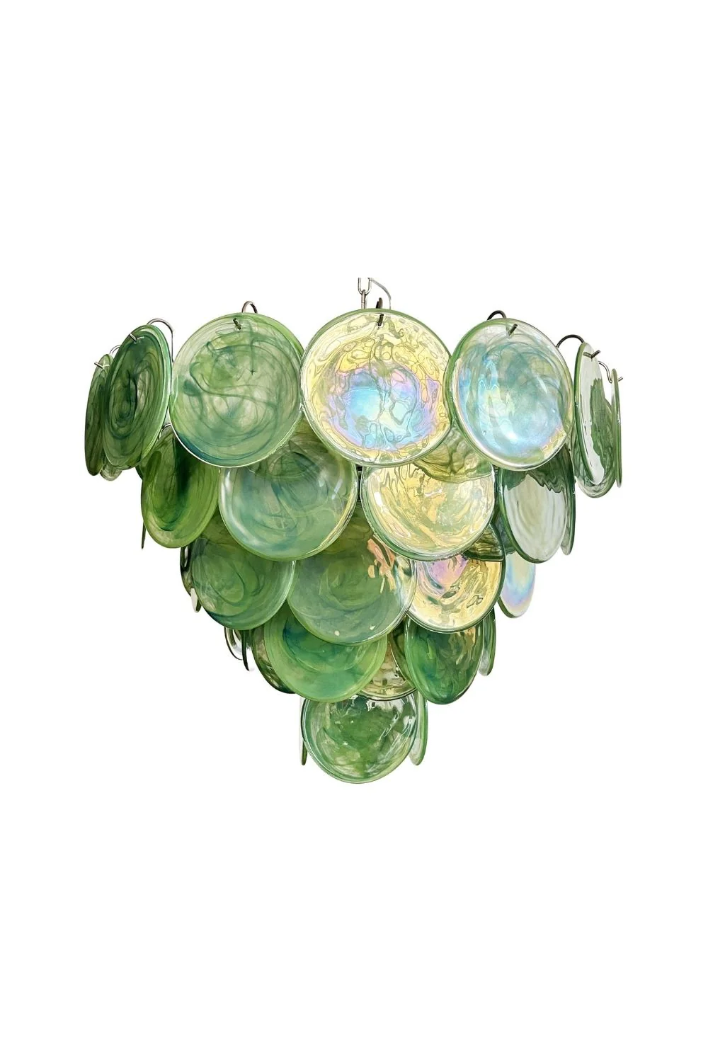 Green Glass High Quality Art Iridescent Chandelier - Image 22