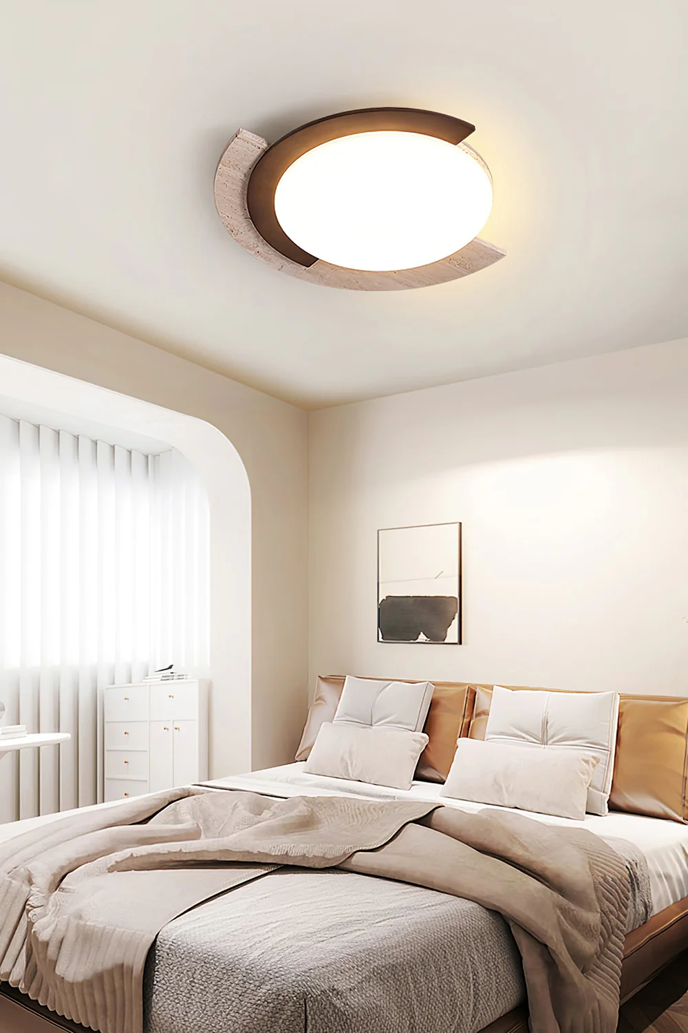 Halo Travertine Ceiling Light - Image 2