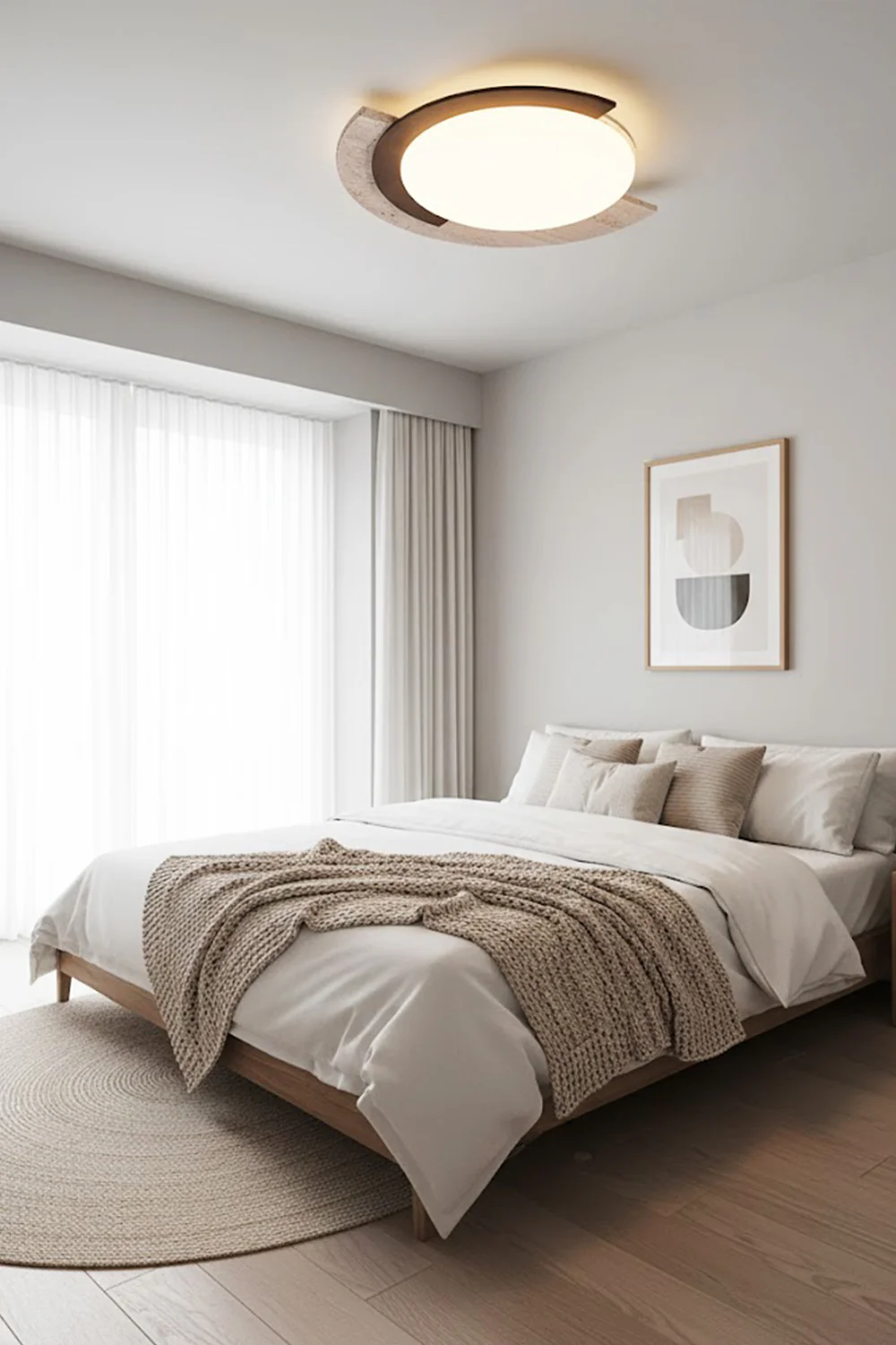 Halo Travertine Ceiling Light - Image 4