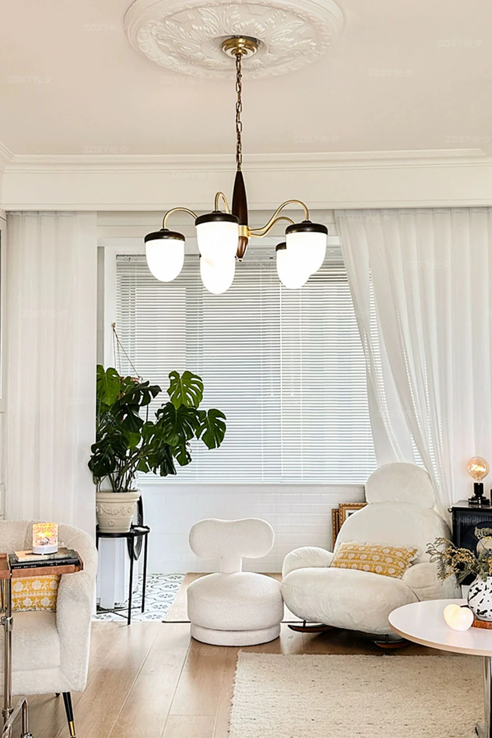 Hazelnut Branch Chandelier - Image 2